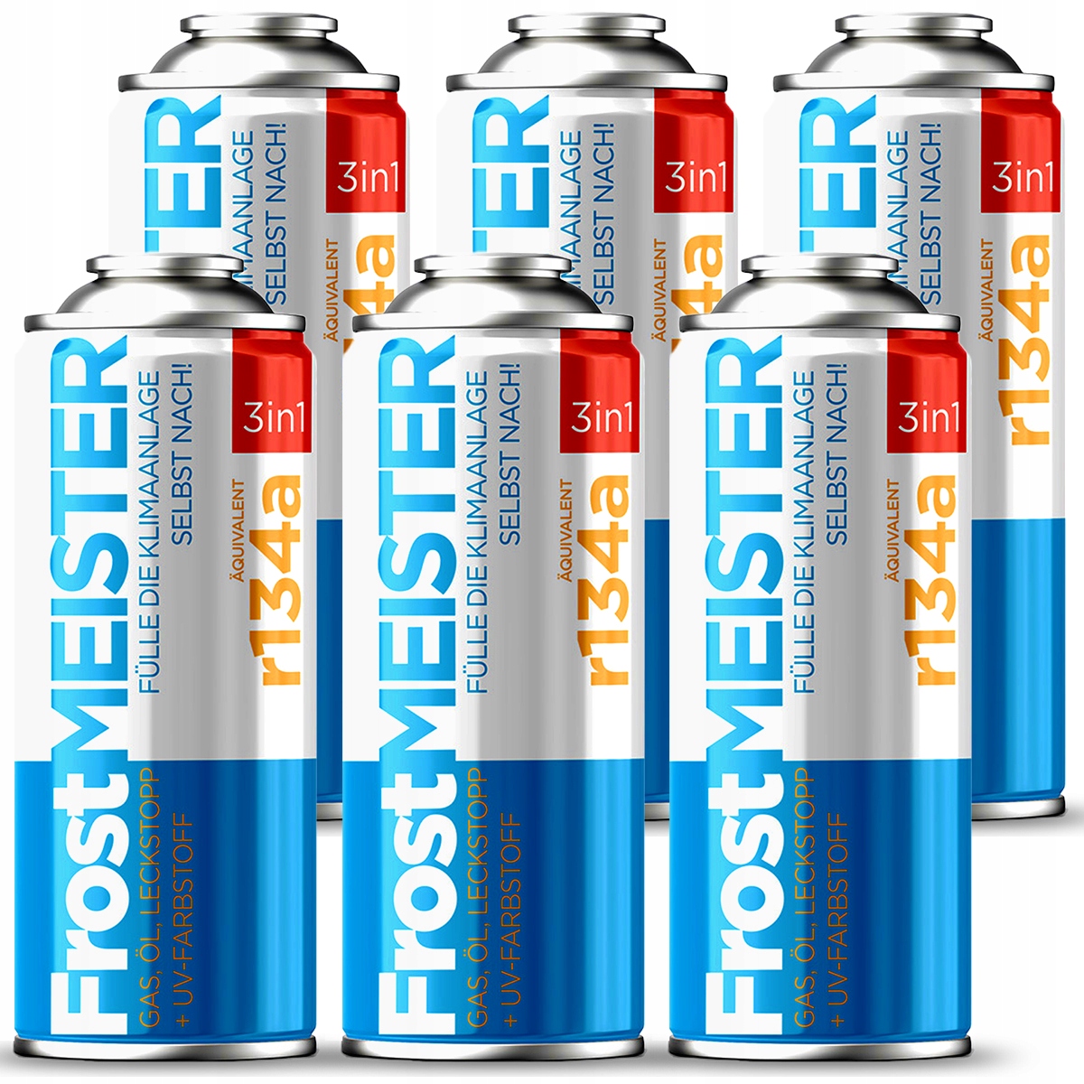 Frostmeister 3v1 400ml 6x R134a Gaz Pro Klimatizaci chladivo