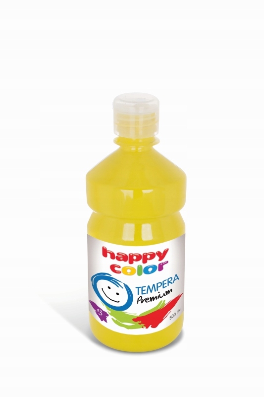 Farba tempera 500 ml Happy Color cytrynowa