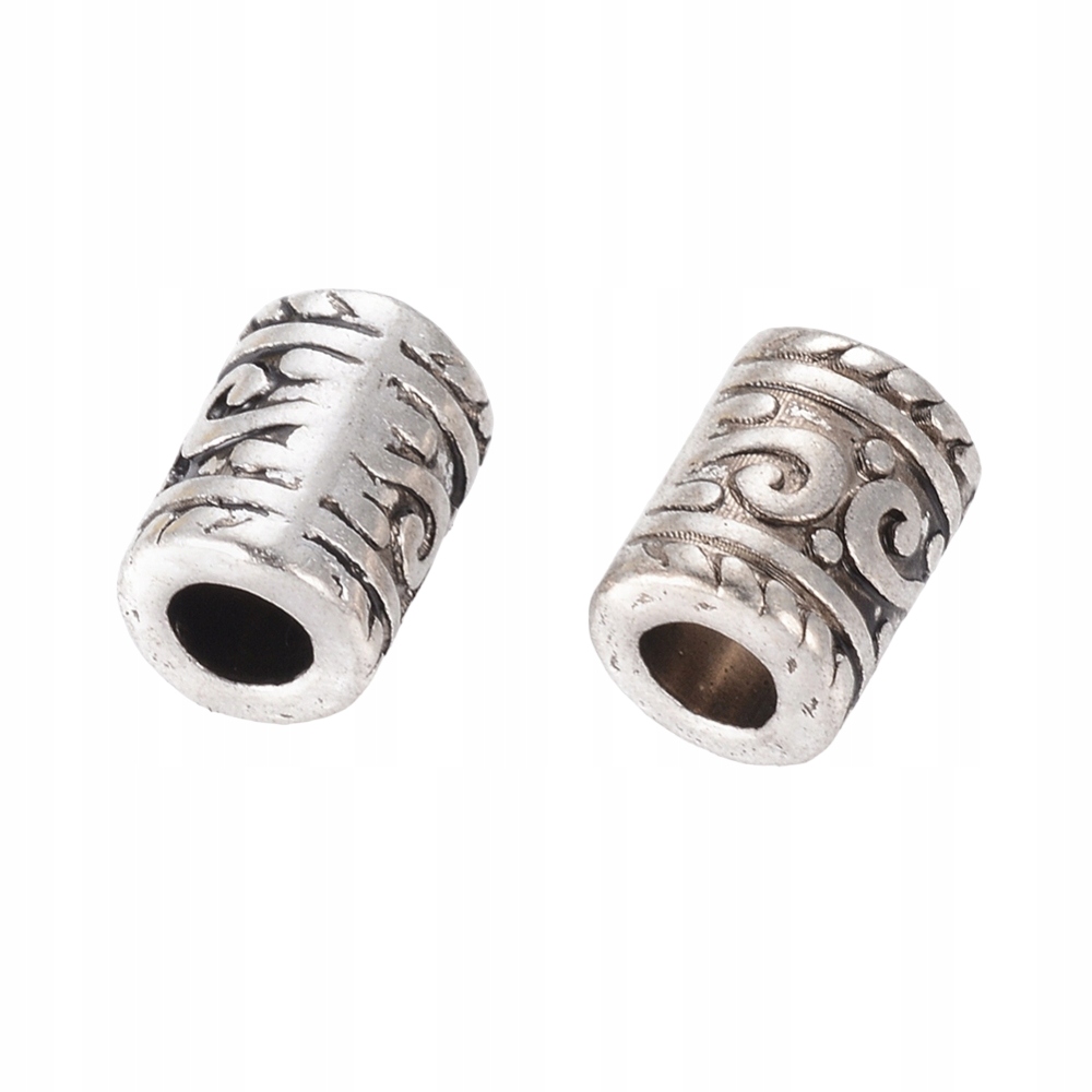 Hurt Tibetan Style Przekładki Bali Srebrne Baryłki 9x7mm 50szt