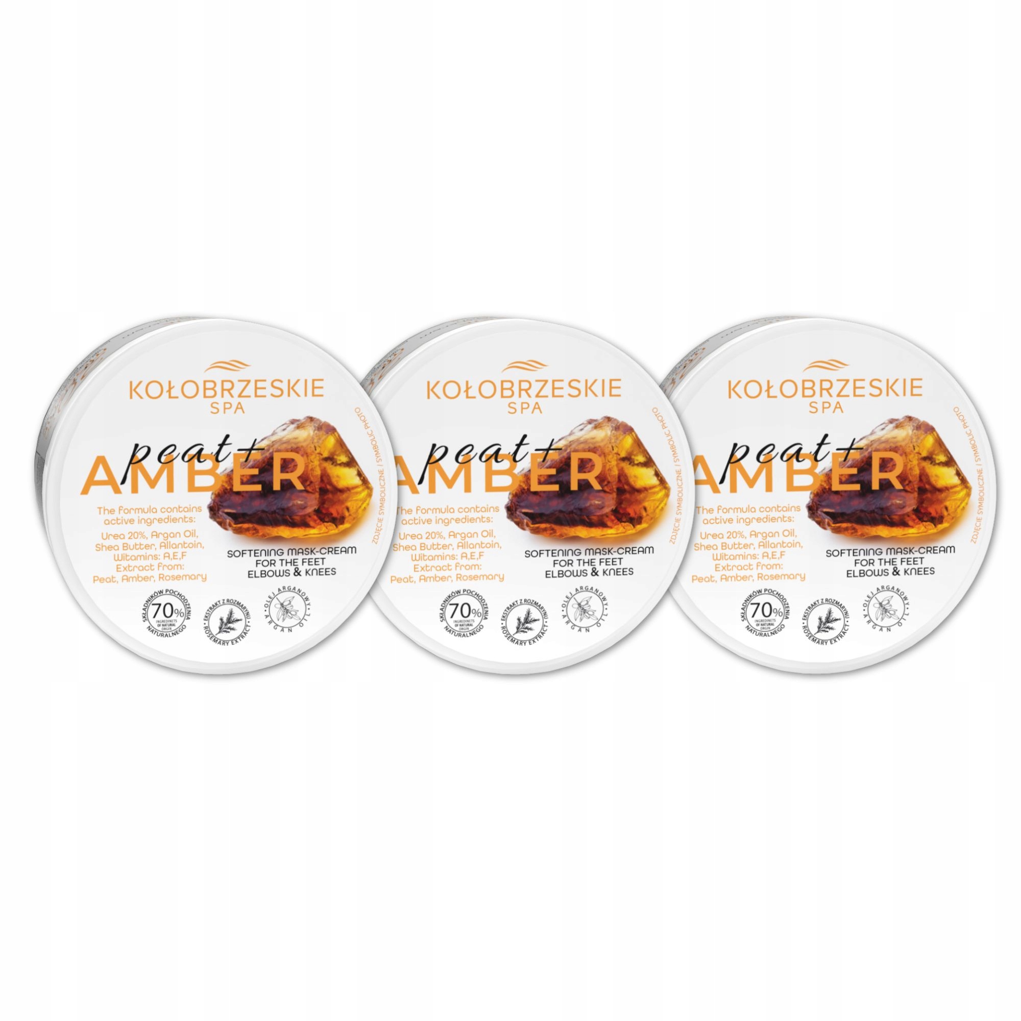 Sada: Změkčující maska-krém na nohy KołobrzeskieSPA 600 g (3x200 g)