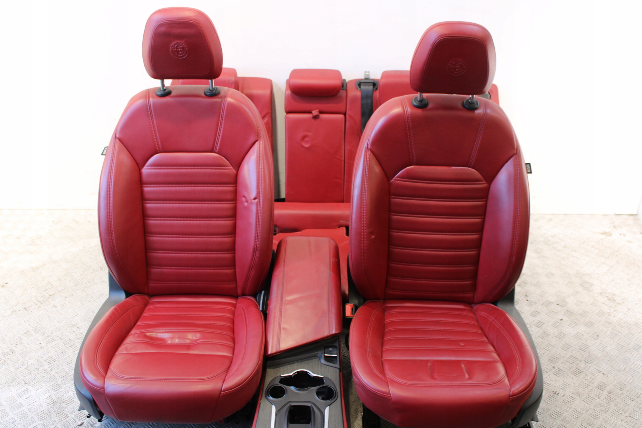 seats leather SKORY inner upholstery red ALFA ROMEO STELVIO