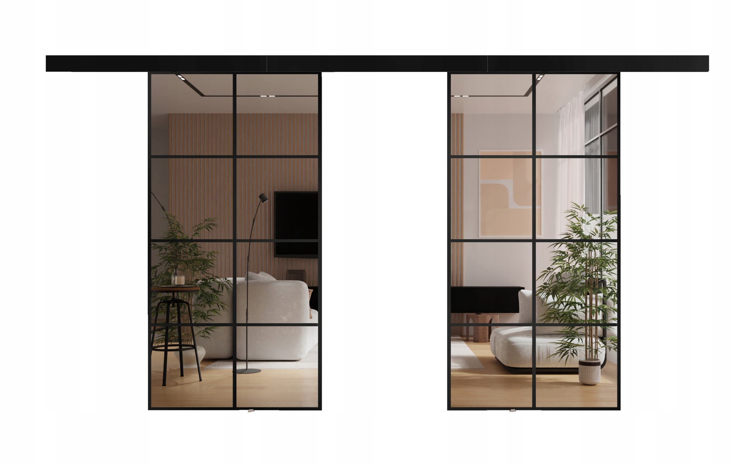 Nástěnné posuvné dveře Sofi Duo 212 s maskovacím krytem