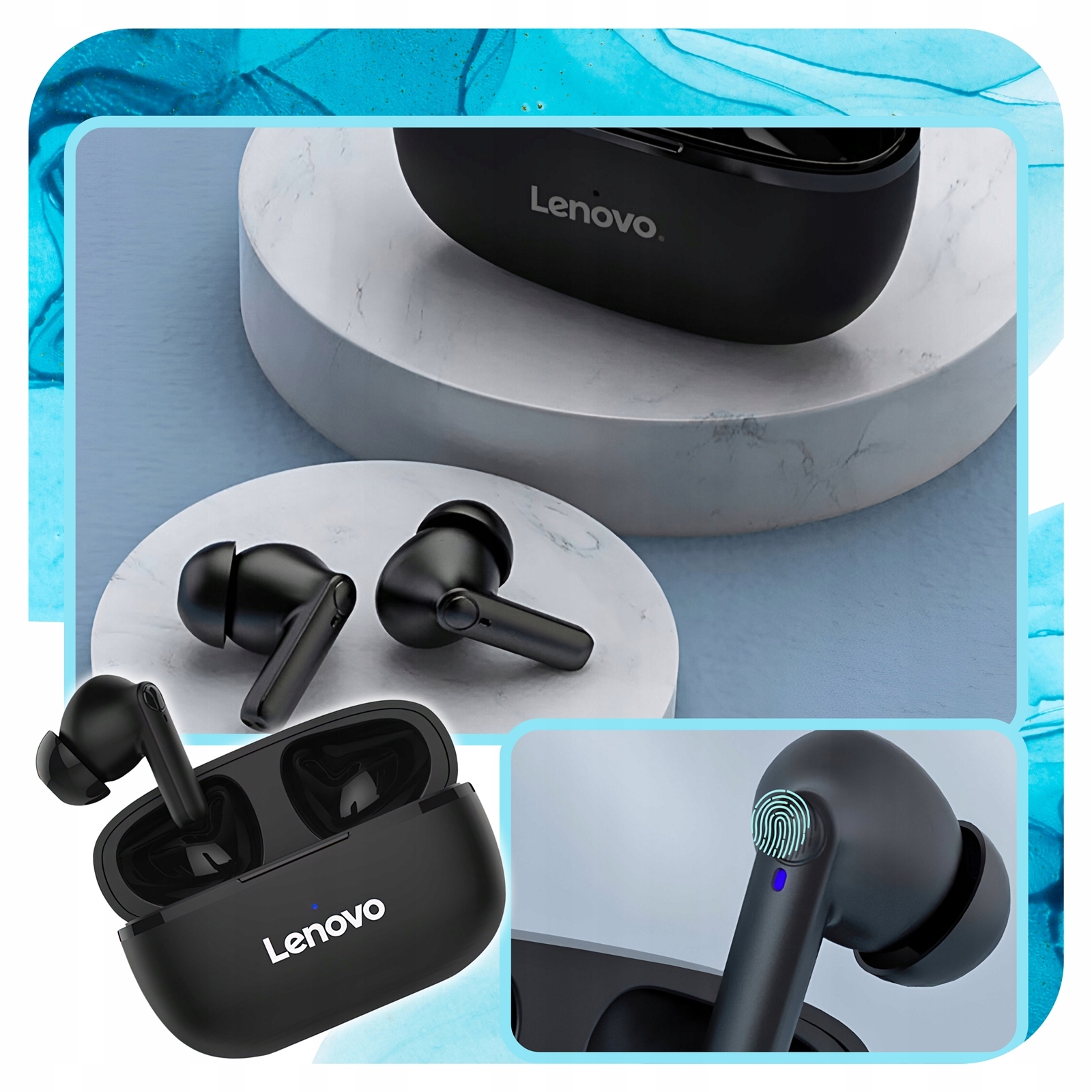 SŁUCHAWKI BEZPRZEWODOWE LENOVO HT05 BLUETOOTH Z POWERBANKIEM NOWY MODEL 5.1 Model HT05