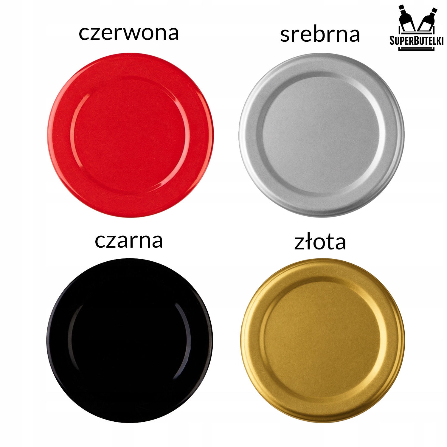 ZESTAW 10x NAKRĘTKI DO SŁOIKÓW BUTELEK 4 ZACZEPY FI 50 MM WIECZKA TWIST OFF Materiał wykonania metal