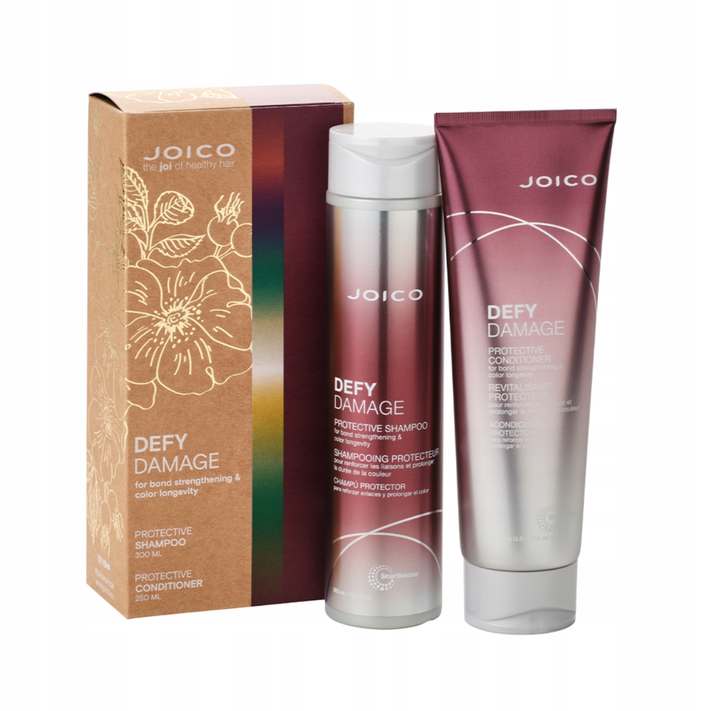 Joico Defy Damage Zestaw Szampon Odżywka 300+250ml Ochrona Box prezentowy