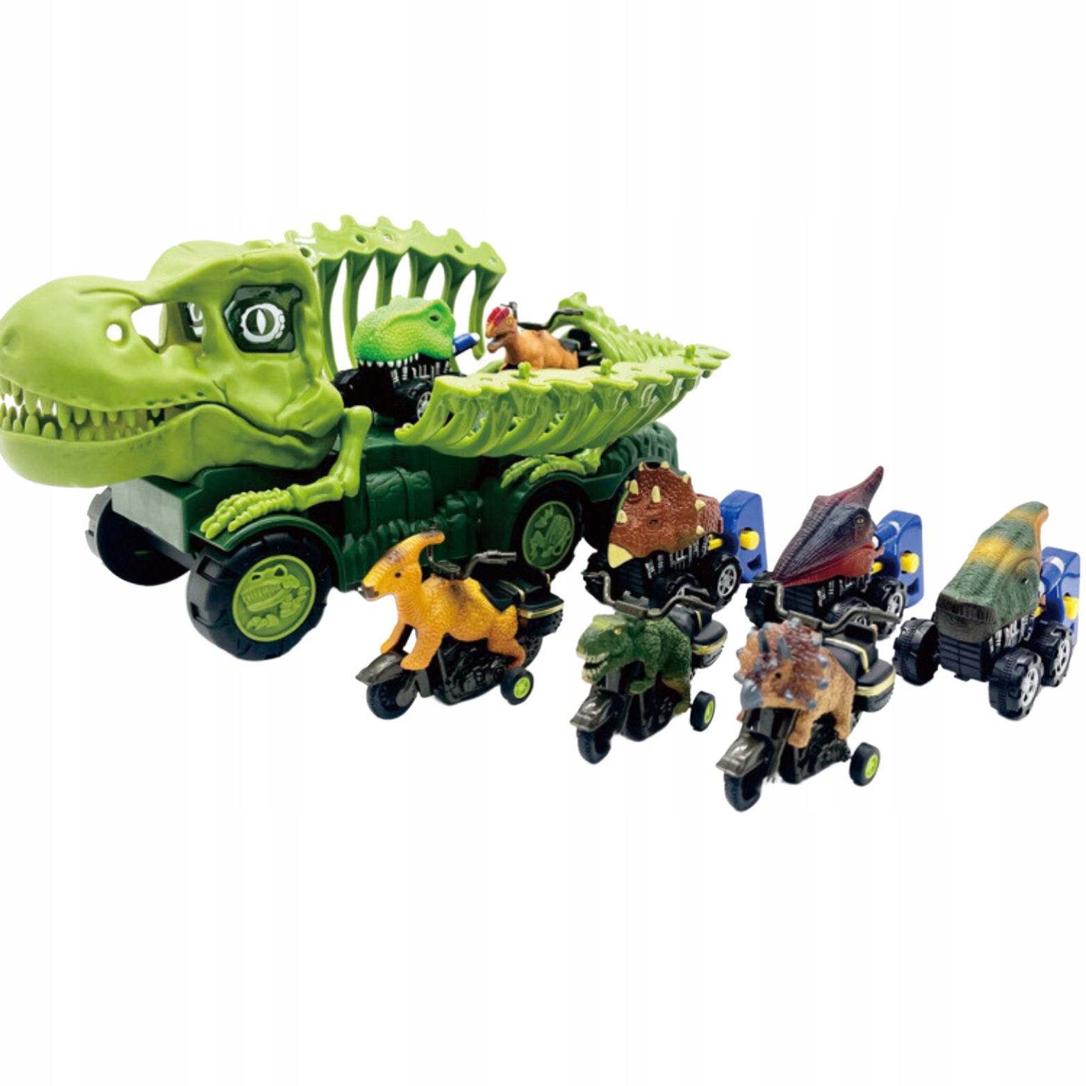 DINOZAUR SZKIELET TRANSPORTER AUTO QUADY MOTORY POJAZDY ROZKŁADANY Model Transporter