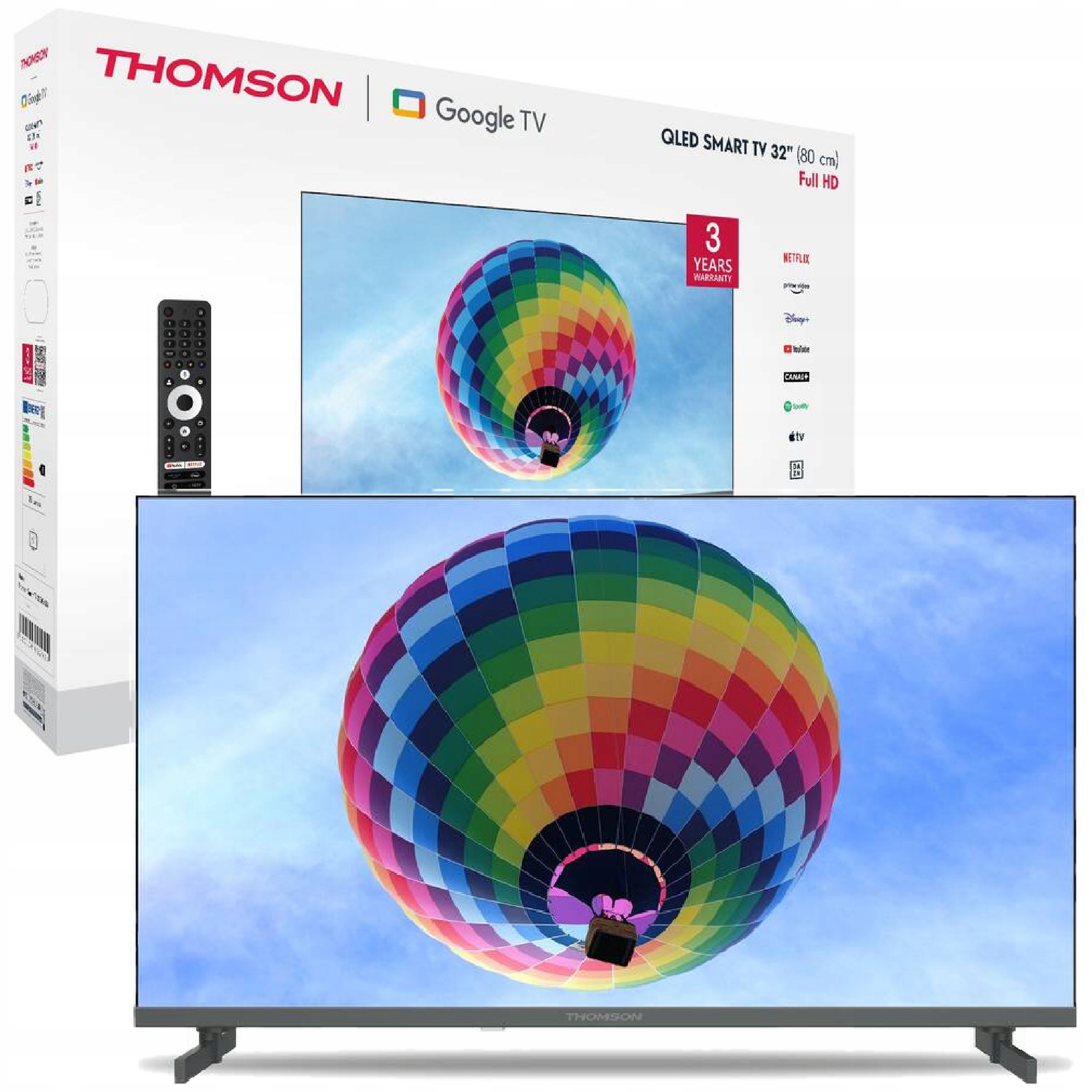 Telewizor 32 cale Qled Thomson Google Tv 32" Xs Full Hd Smart Tv Netflix