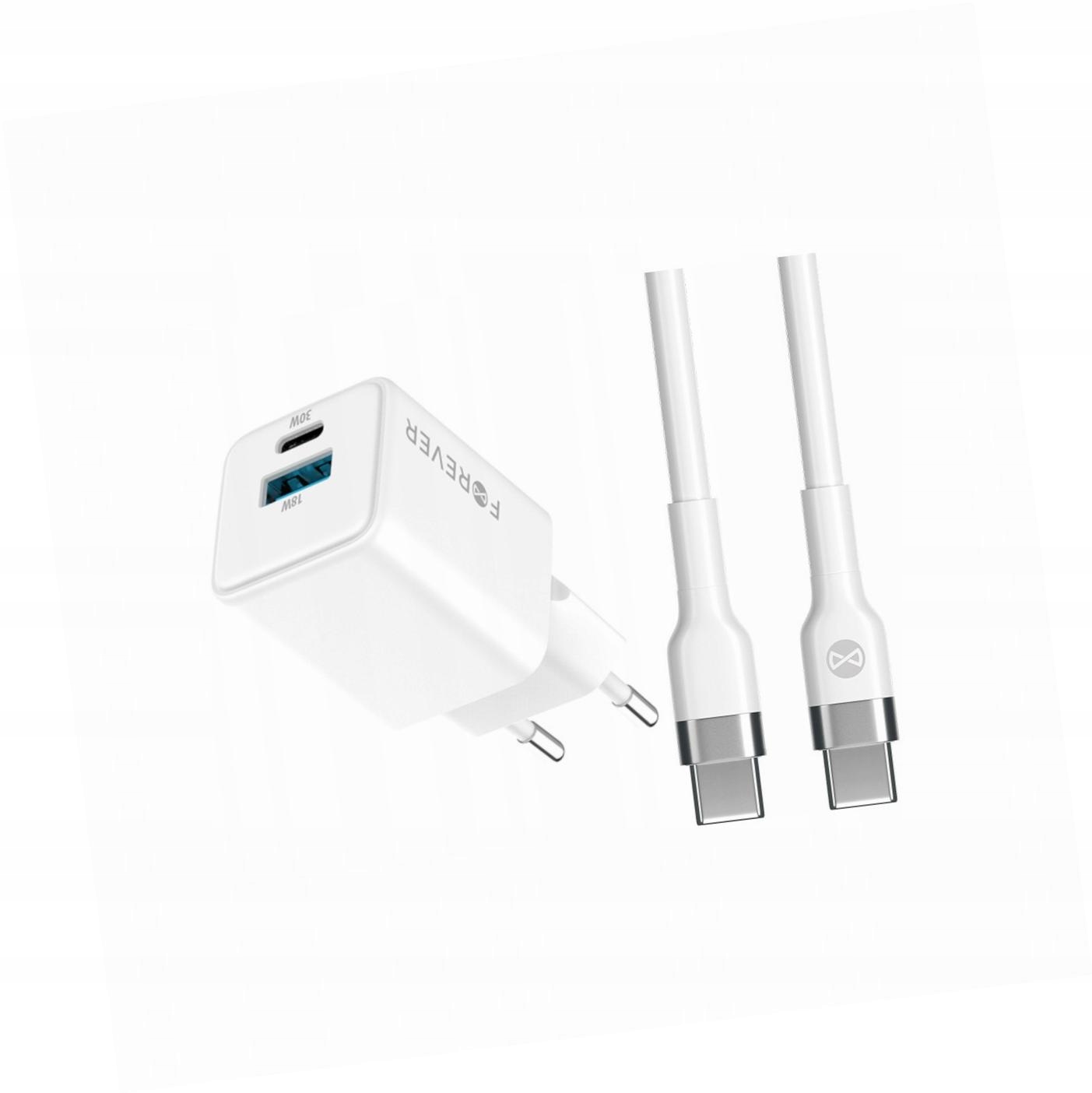 Szybka ładowarka GaN 30W Usb i Usb-c z kablem do Samsung Galaxy A14 5G