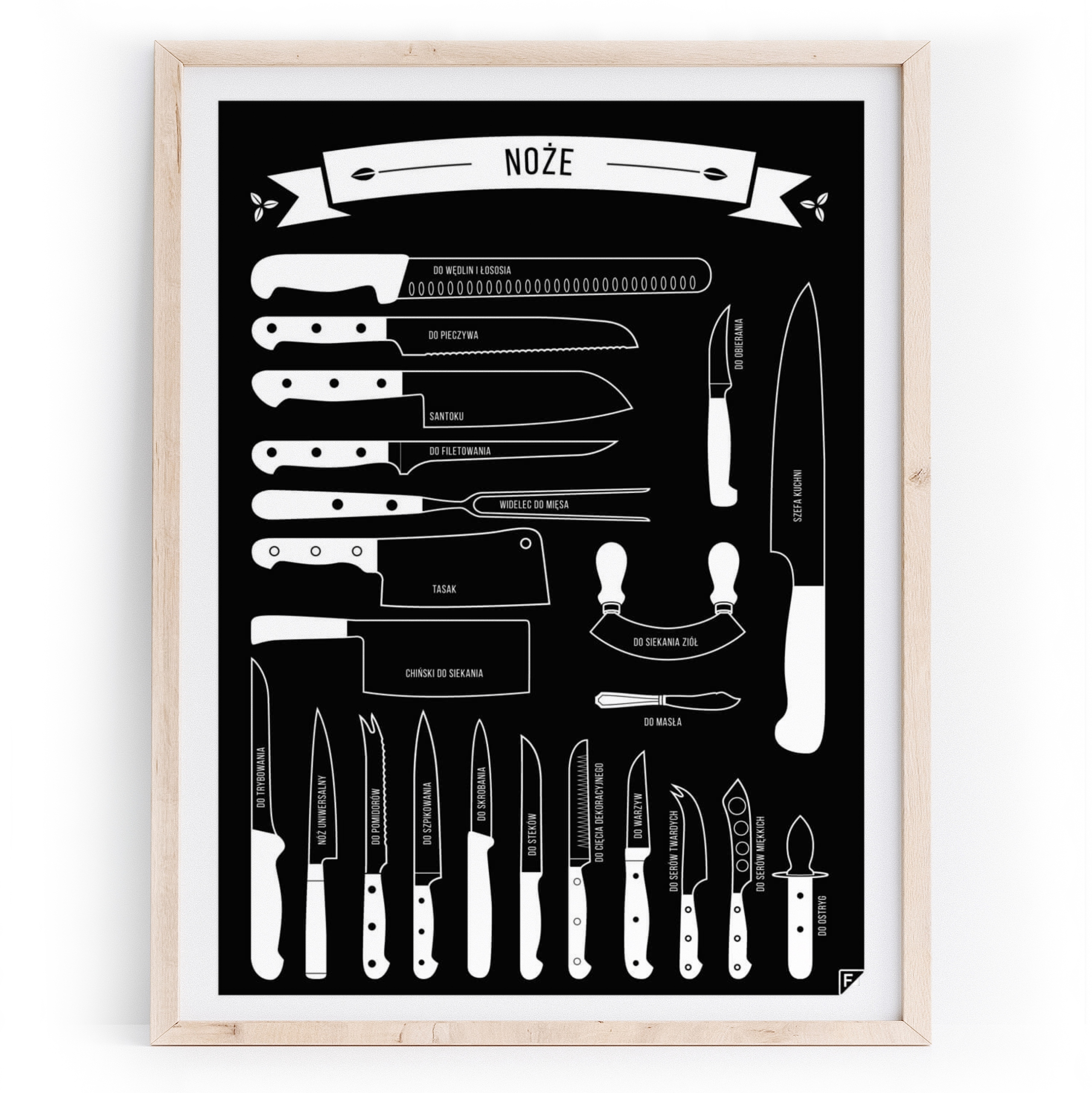 

Noże 40x50 plakat do kuchni