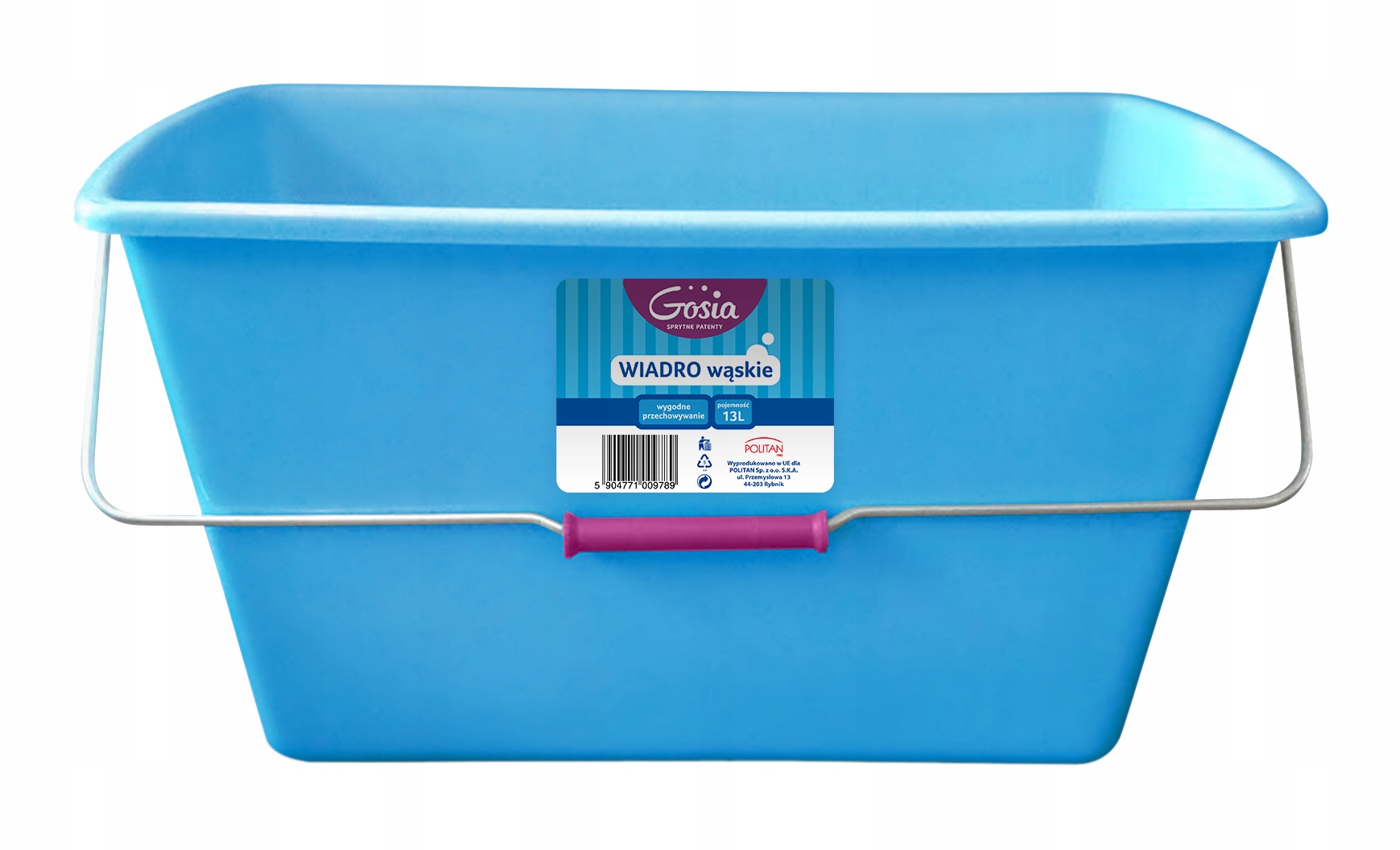 

Wiadro wąskie do mopa płaskiego 13L Gosia