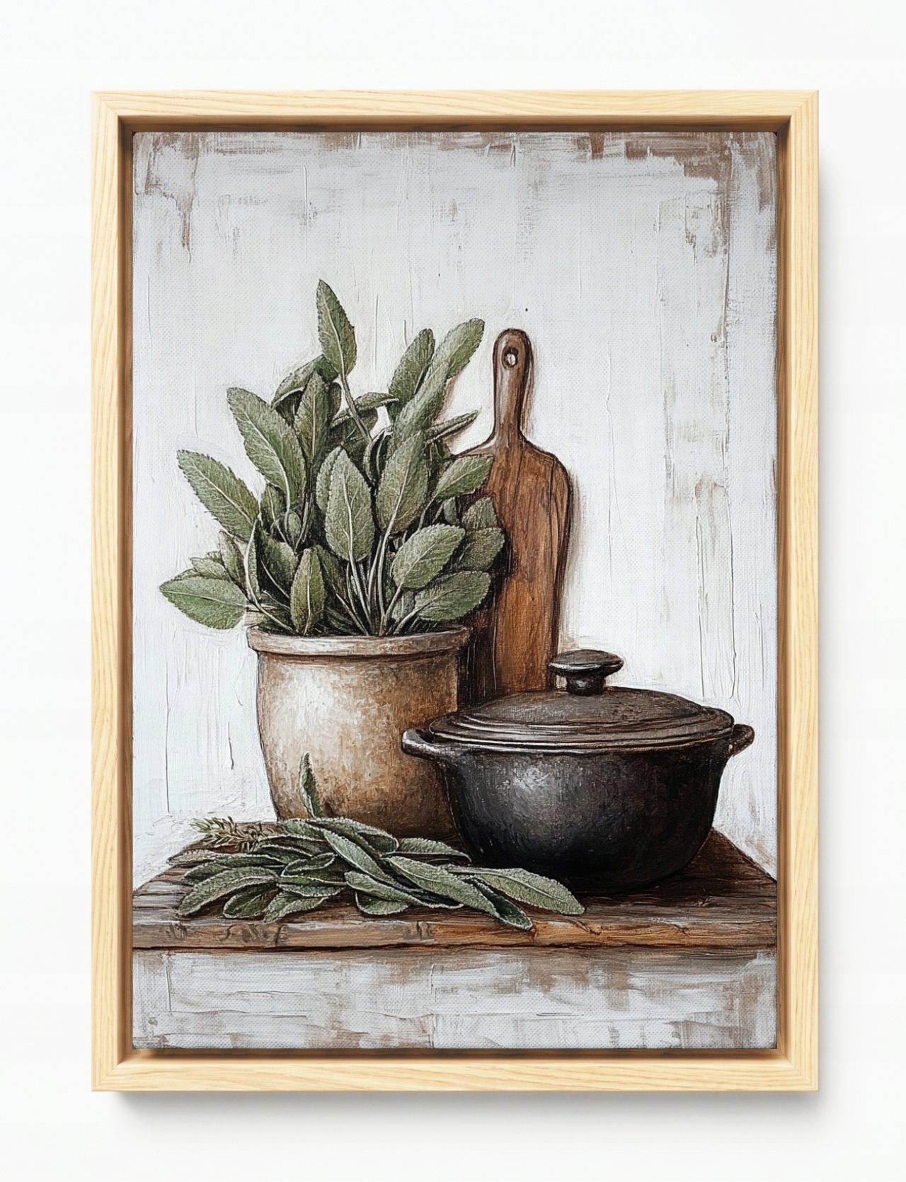 Obraz Rám Americký Box Kuchyně Vaření Jídlo Bylinky Koření 40x60