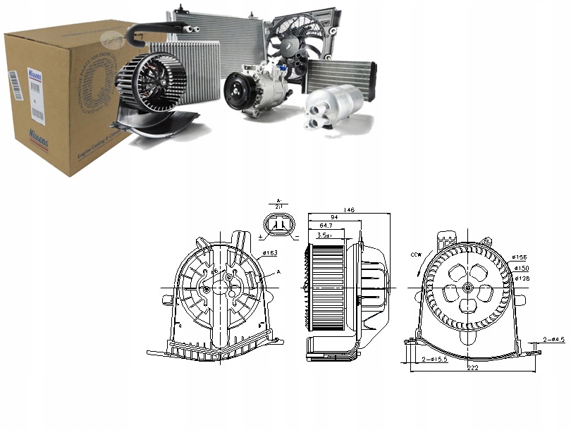 WENTYLATOR DMUCHAWA NISSENS DEA23012 5991103 60930