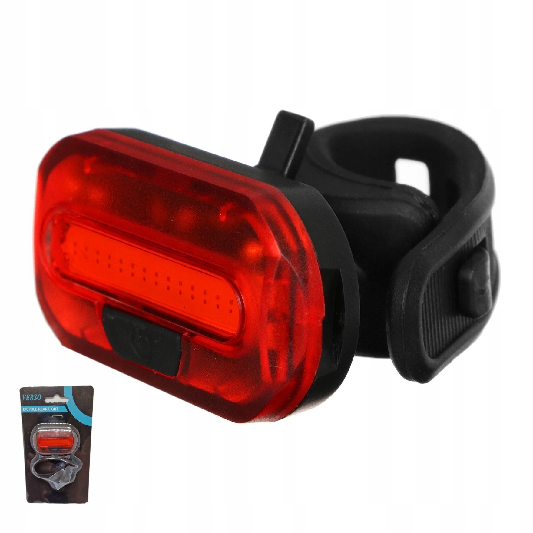 Lampka rowerowa VERSO TYŁ pasek LED 15 CHIPs bateryjna