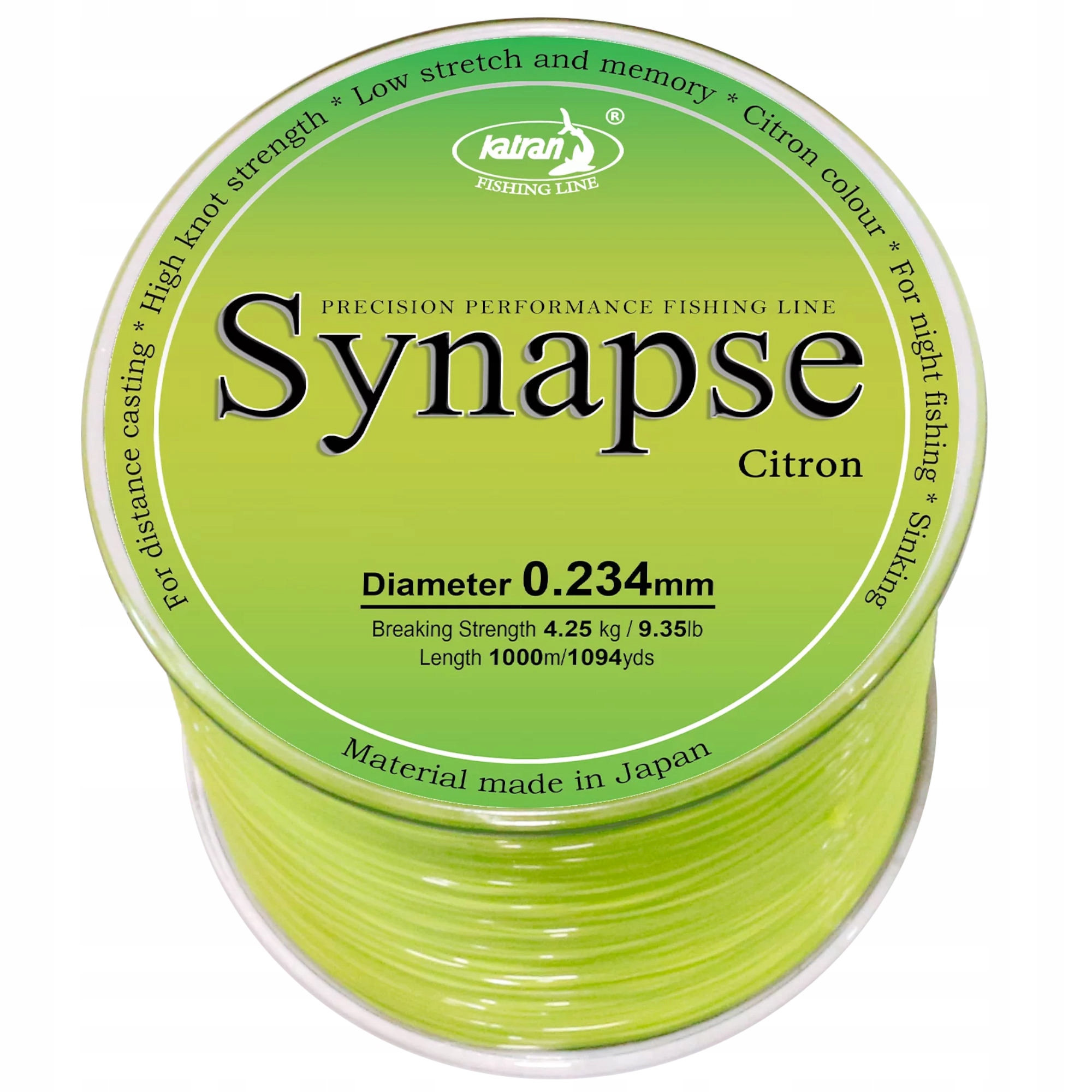 Żyłka Karpiowa Katran Synapse Citron 0,309 mm 1000 m