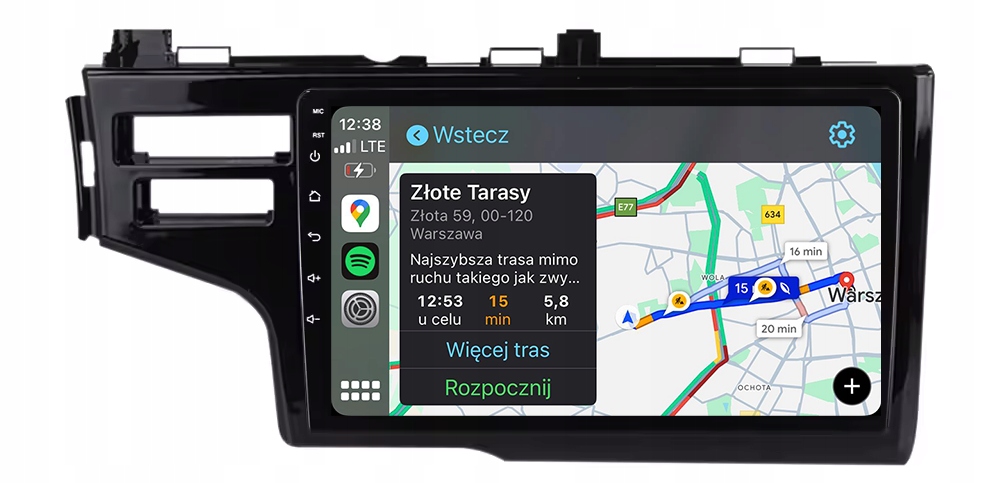 Honda Jazz 2015-2020 Rádio Navigace Android Carplay Mapy