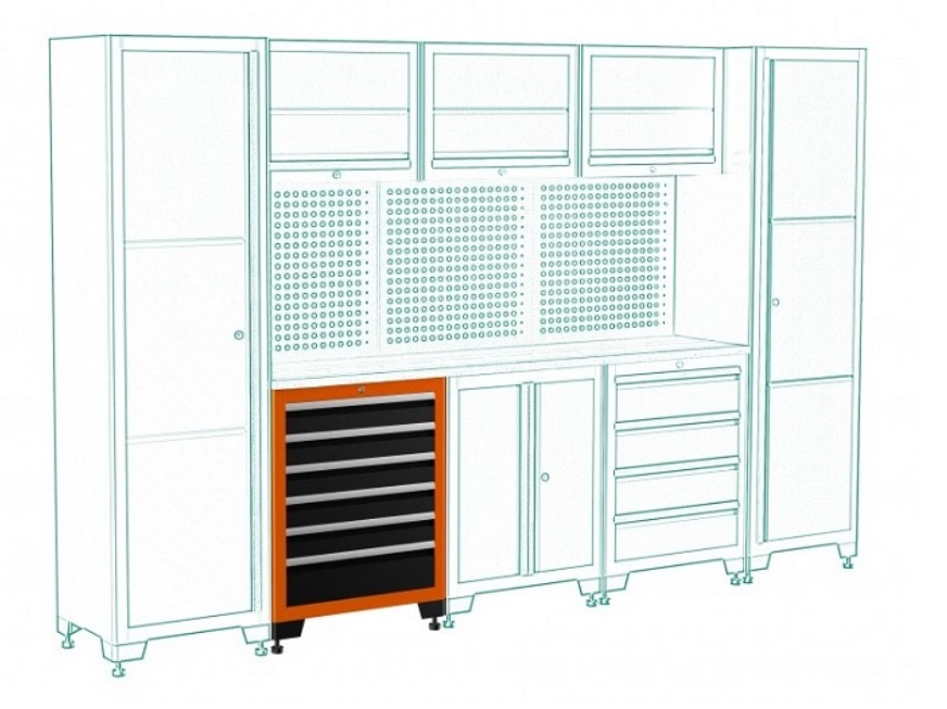 6-ZÁSUVKOVÁ Skříňka Pro NE02002, 6-ZÁSUVKOVÁ Skříňka
