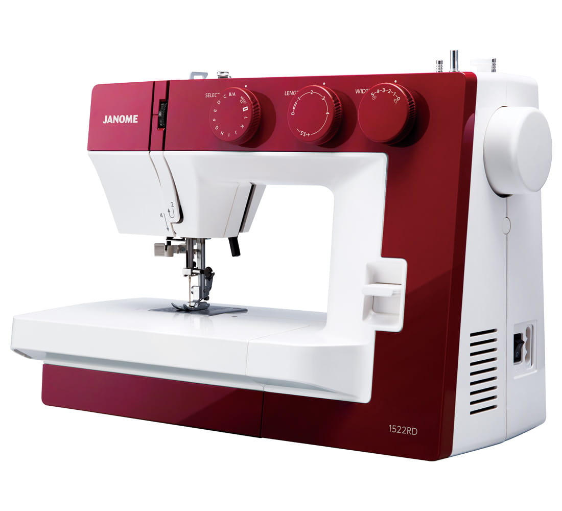 Janome 1522 Rd czerwona domowa maszyna do szycia 25 ściegów