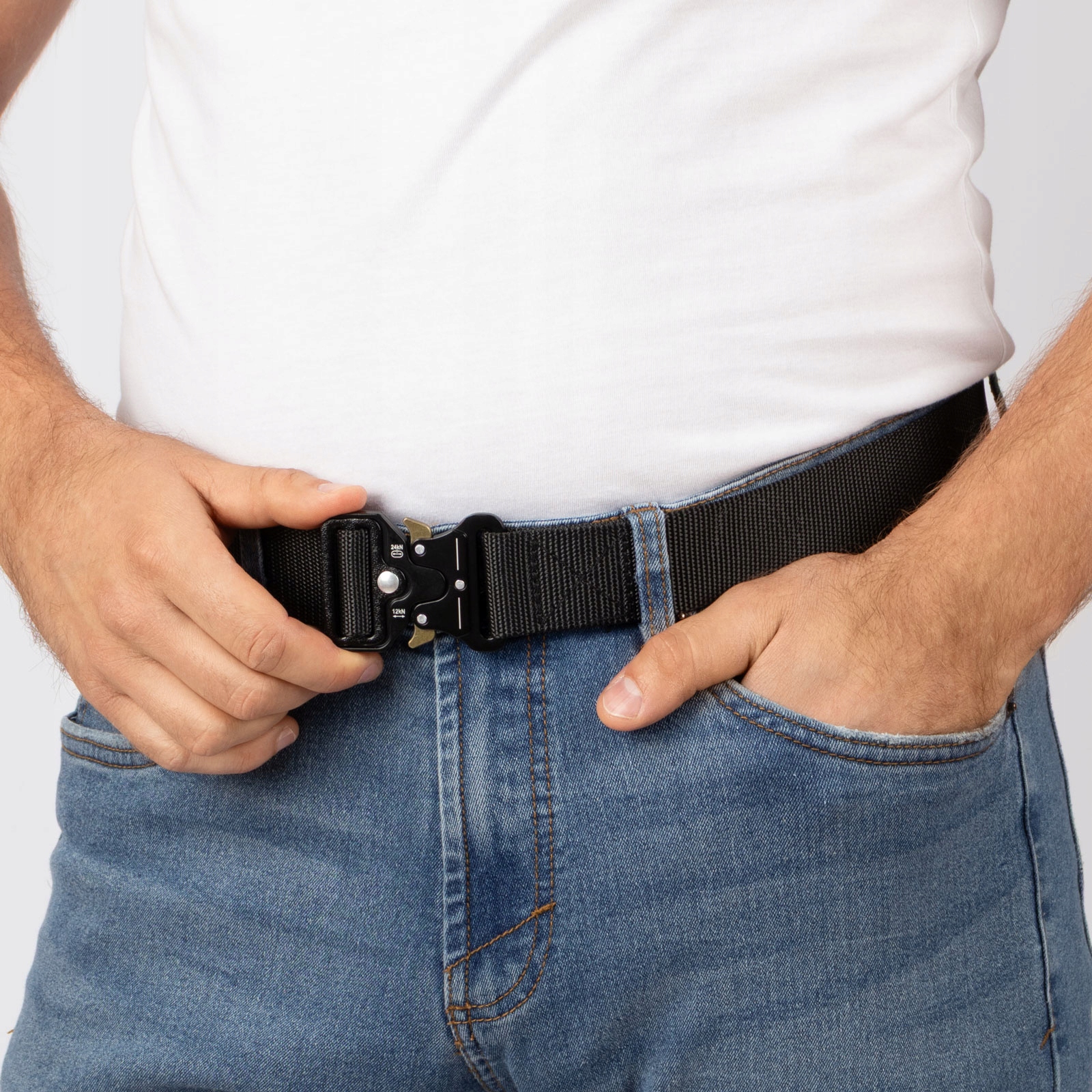 PASEK pas PARCIANY TAKTYCZNY QR mocny MĘSKI do SPODNI SURVIVAL Marka Alessio