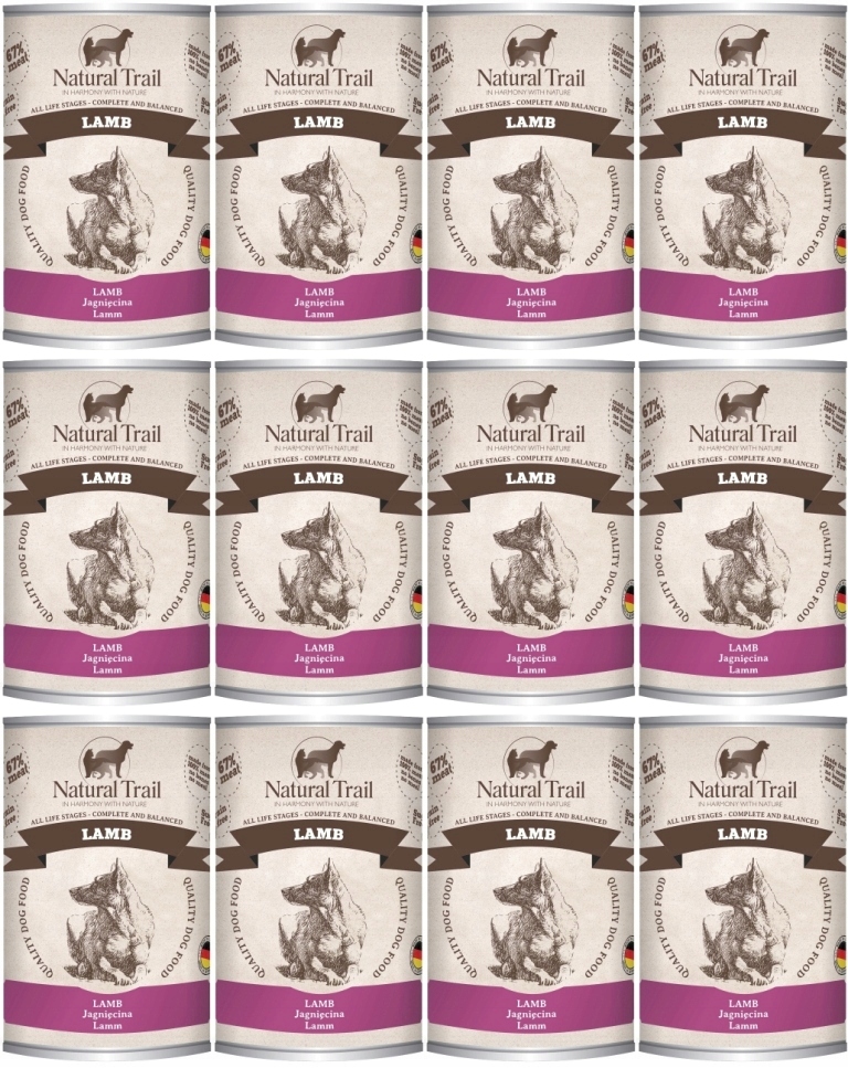 Levně Natural Trail Jehněčí 12 x 400 g