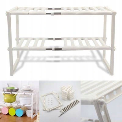 DWUSTOPNIOWA ROZSUWANA REGULOWANA PÓŁKA DO SZAFY SZAFKI KUCHENNEJ POD ZLEW Marka AST