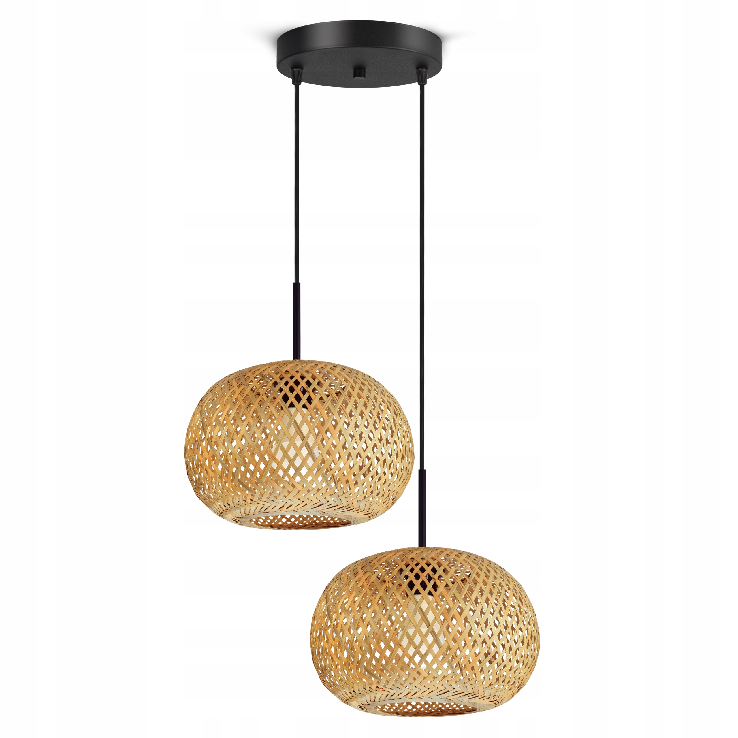 Závěsné Stropní Svítidlo Bambusová pletená Boho Přírodní 580-EZ2 Led E27