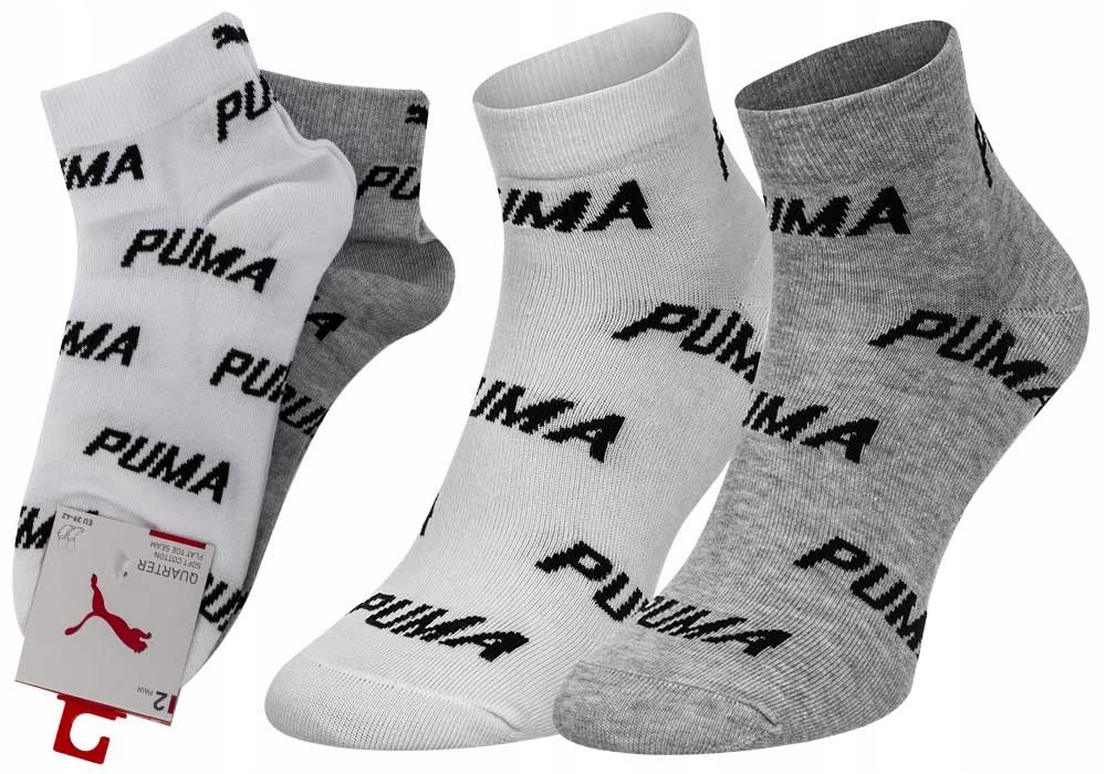 

Puma Skarpetki Stopki 2 Pary White/grey Roz:35-38