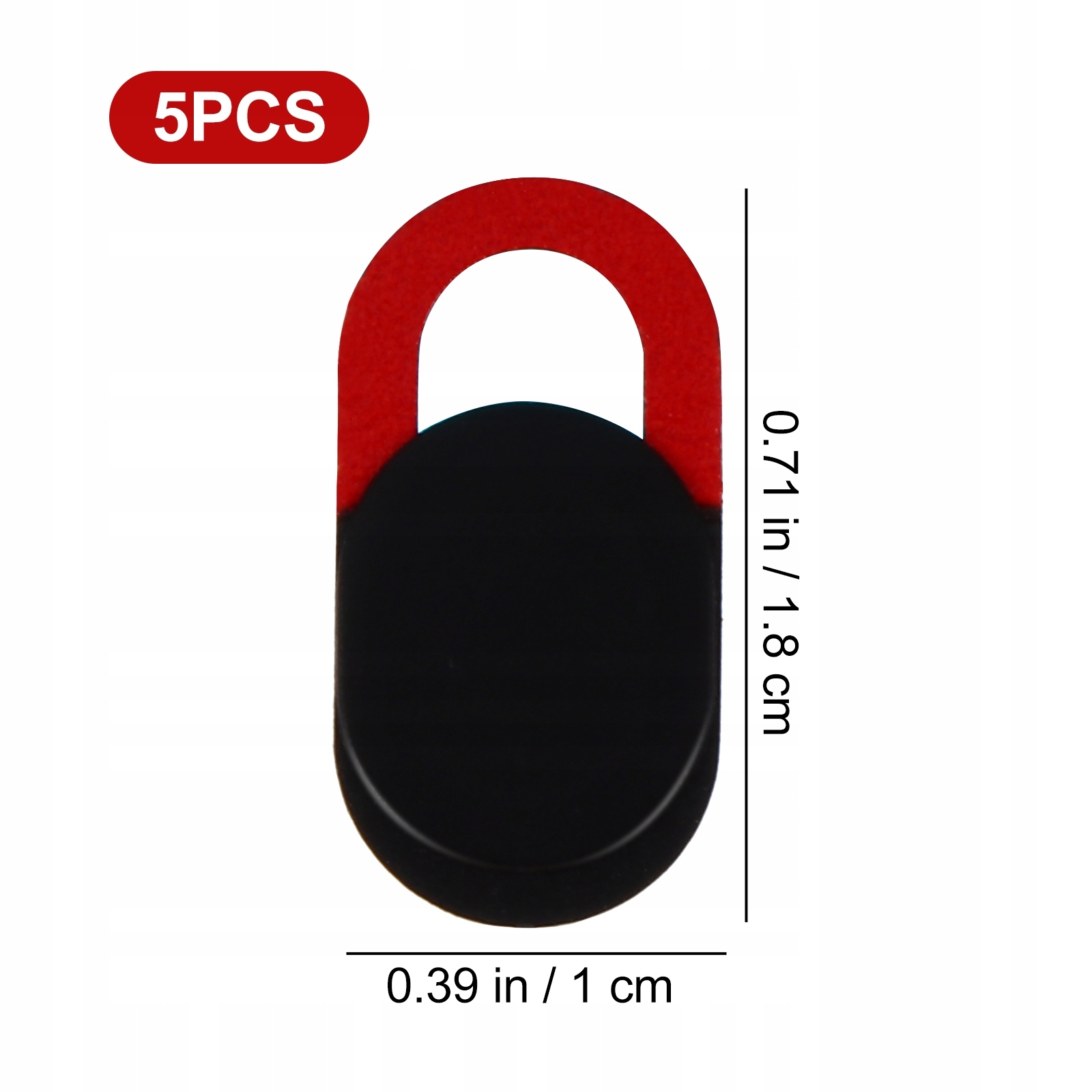 Maska na obiektyw do aparatu komputerowego czerwona 5 szt