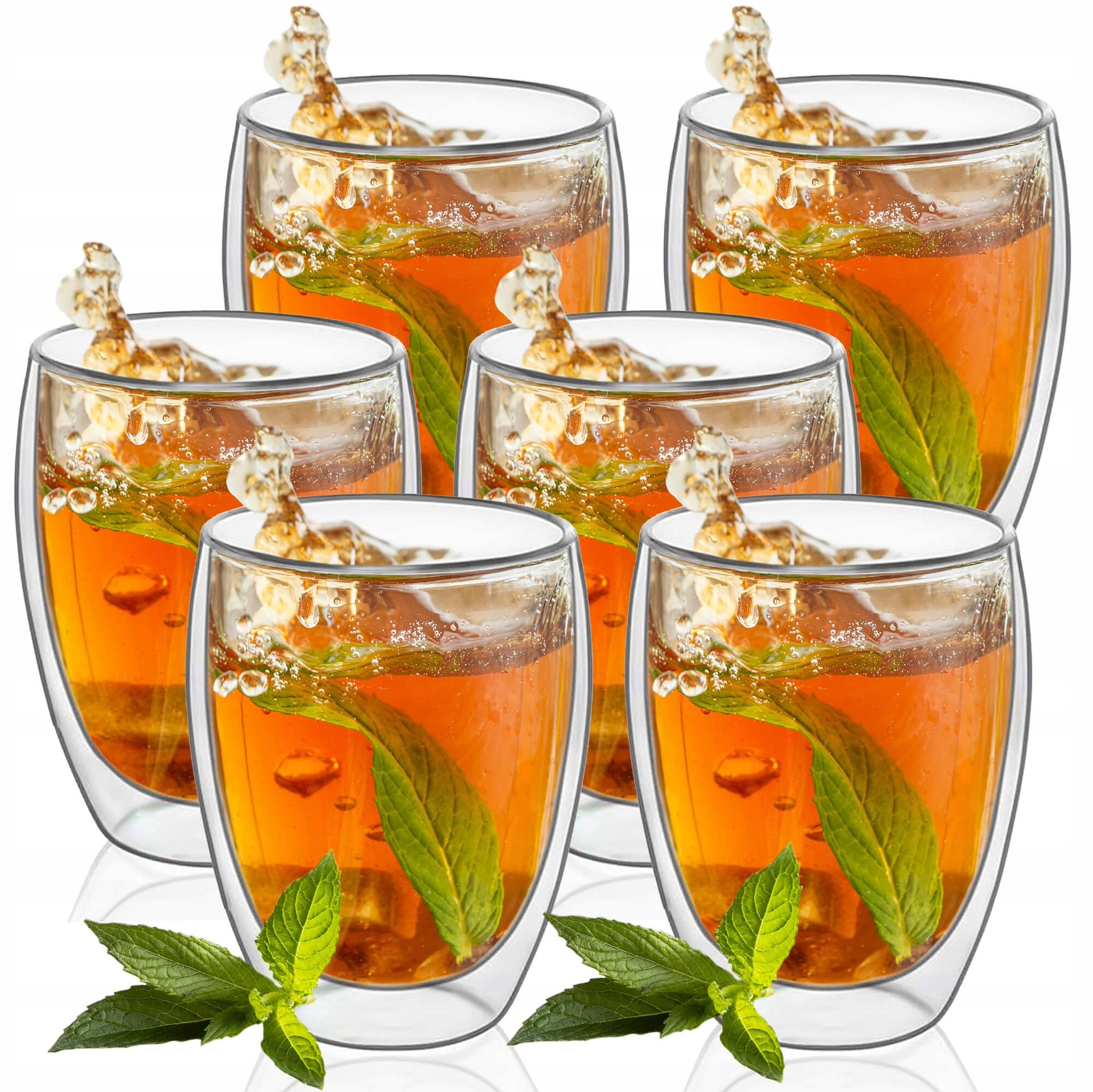 Termosklenice Na Kávu Čaj S Dvojitým Dnem 350 ml Capuccino 6 ks