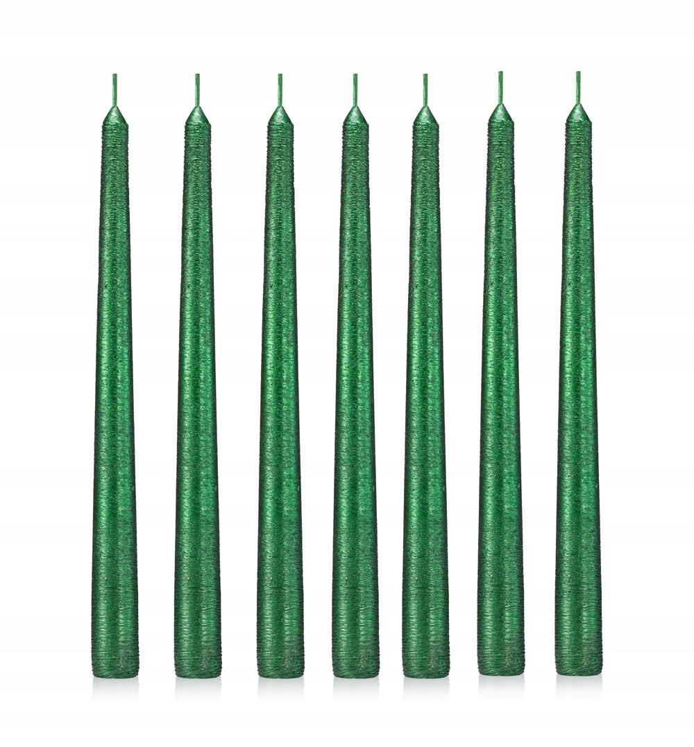 

Zestaw 12 szt świeczki świece stożkowe 24cm Zielon