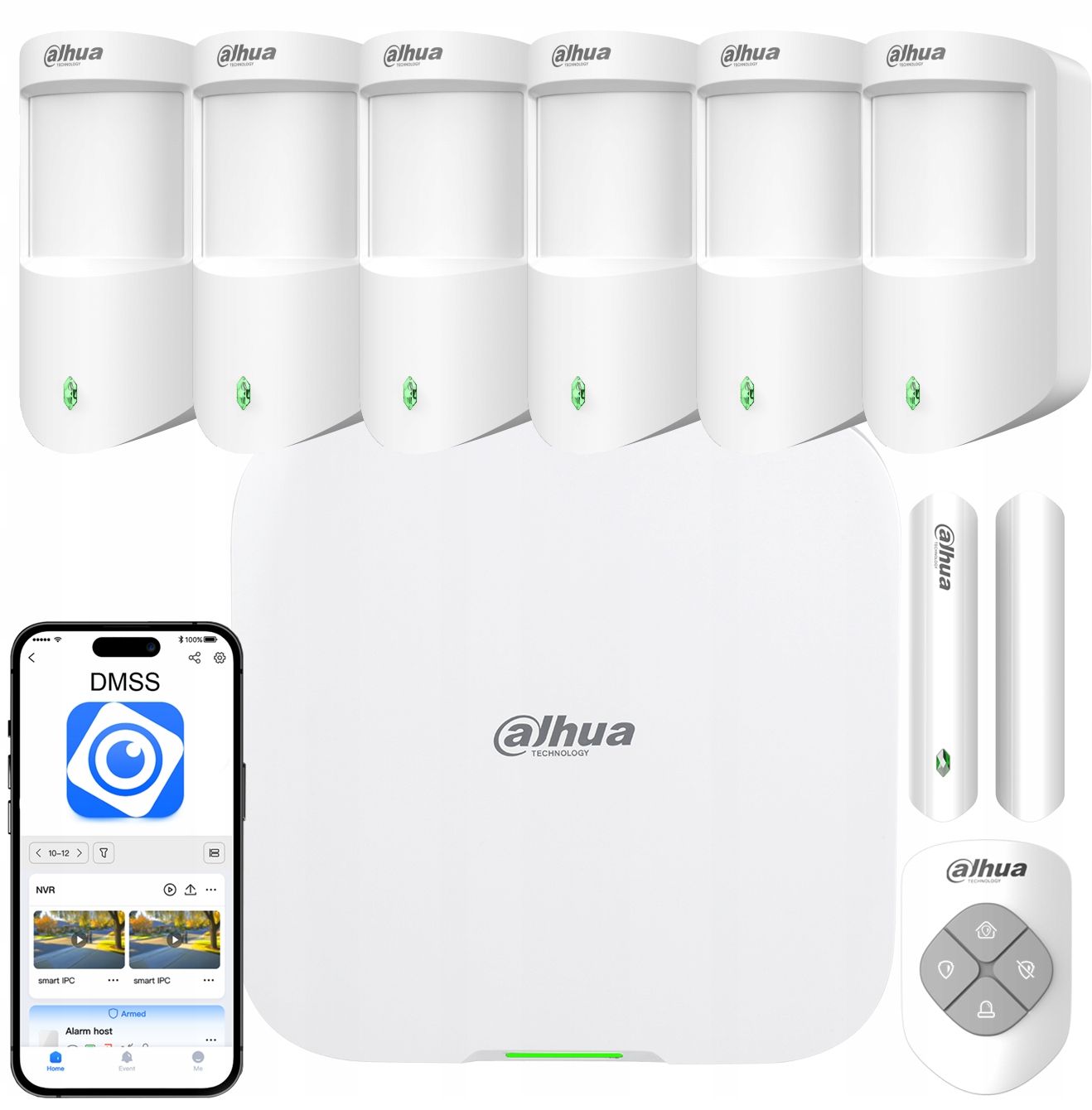 Alarm Berz drôtový Dahua Lte WiFi Sms AirShield 6x Pir detektor ARD1233-W2