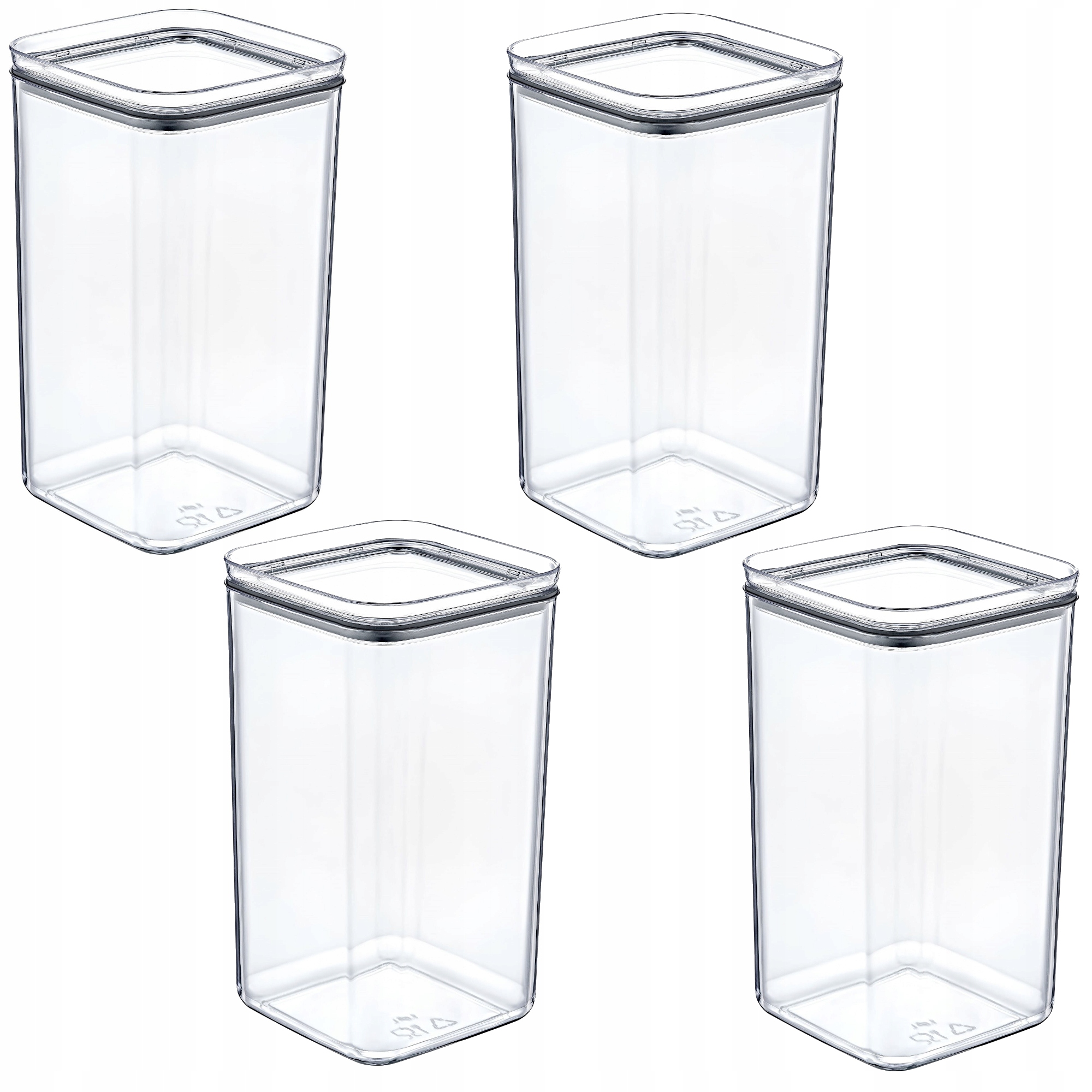 Pojemniki na żywność sypkie ryż makaron Potz Store&Fresh 1.5 L zestaw 4 szt