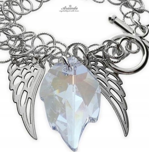 Krystalický náramek Angel Wing Stříbro