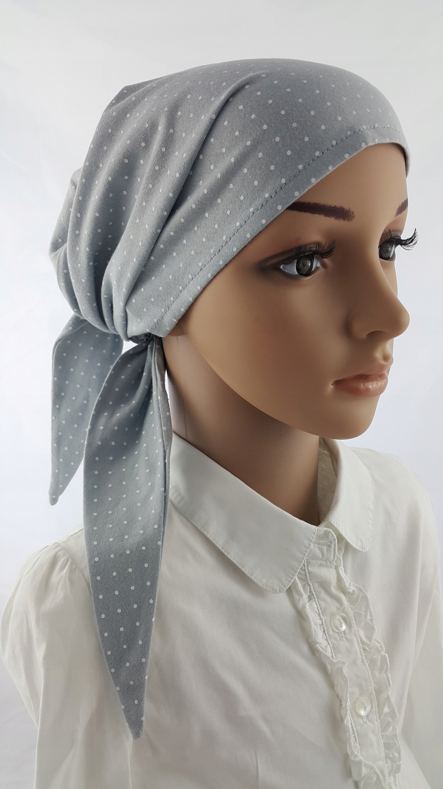 chustka turban na głowę po chemioterapii ch-26 Kolor szary