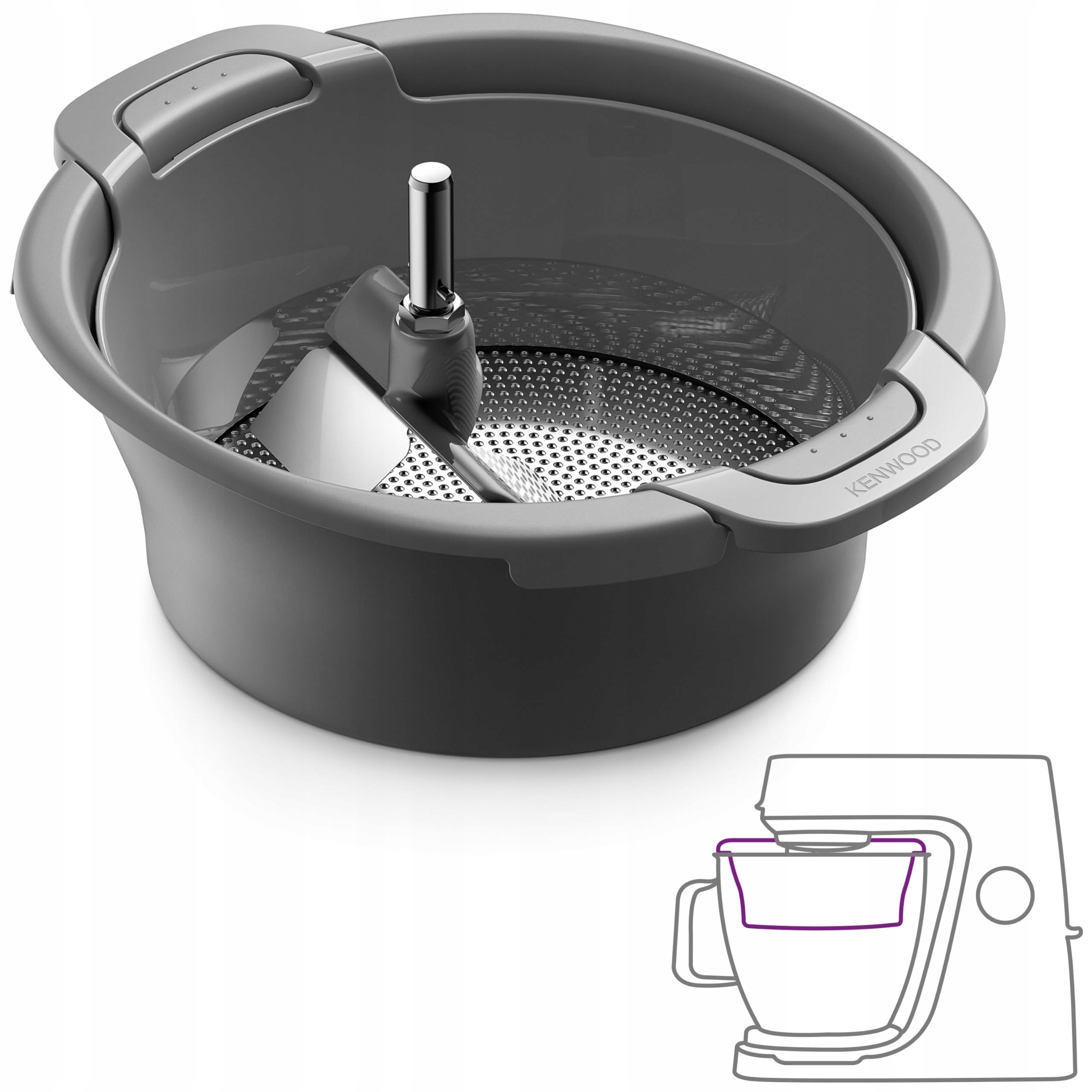 Kenwood Sítko KAT20.000GY, příslušenství pro kuchyňské roboty, šedý