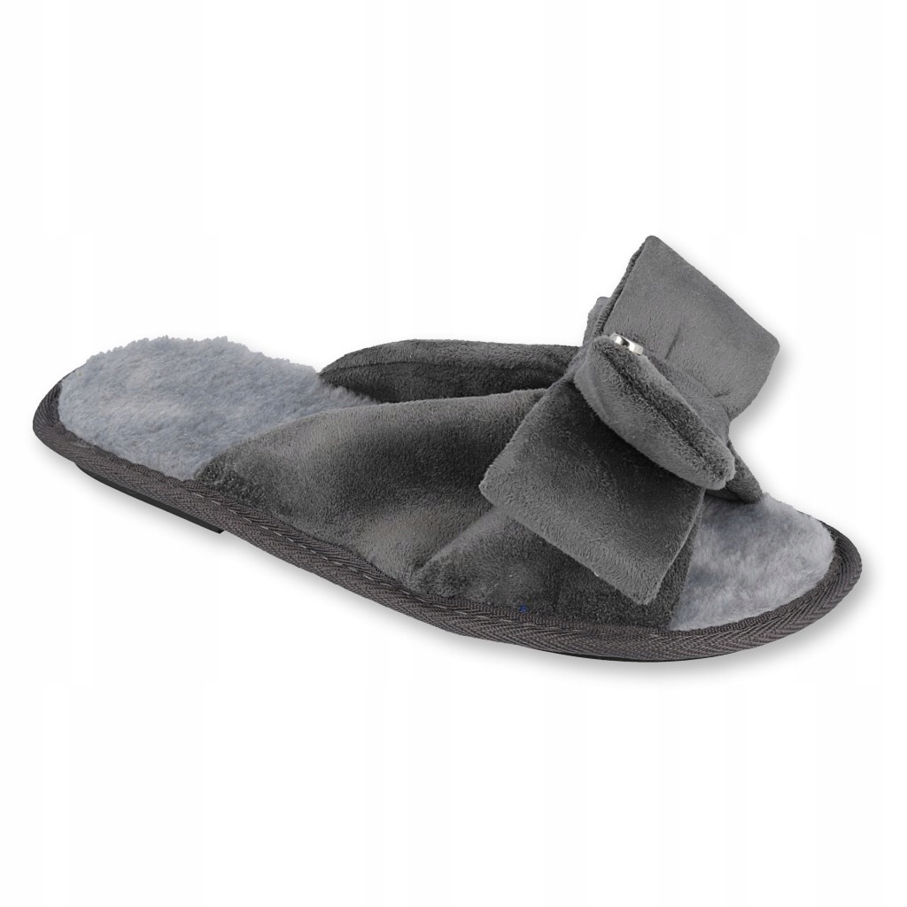 

Szare Tkanina Buty Kobiety Kapcie Inblu r.40