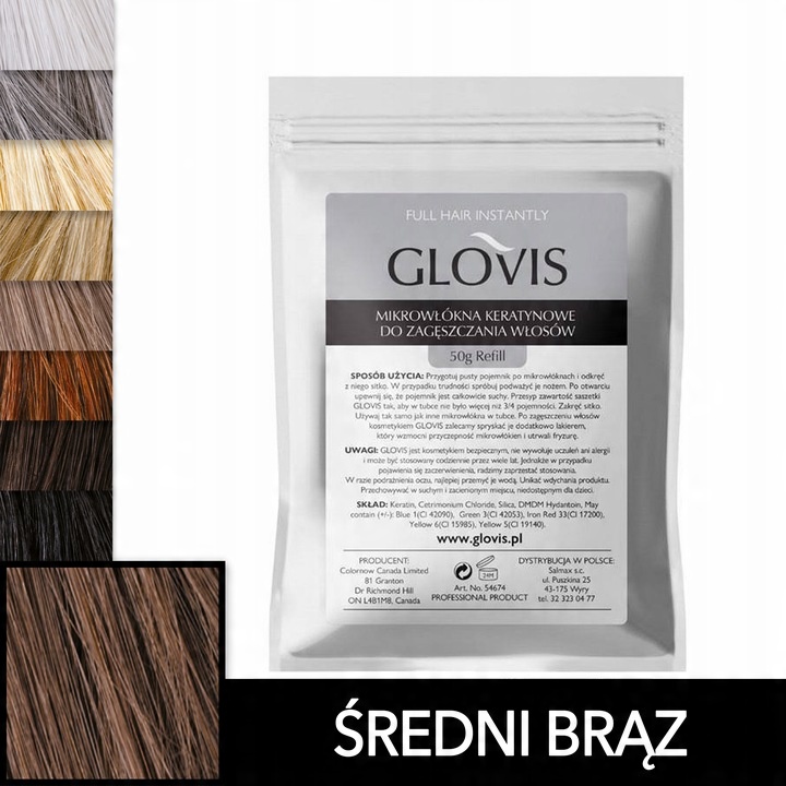 

Saszetka Glovis 50g Średni Brąz- Medium Brown