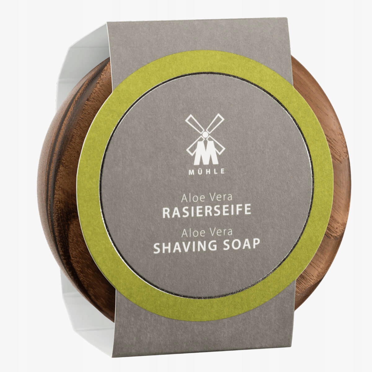 Muhle mýdlo na holení Aloe Vera v dřevěném kelímku 65 g