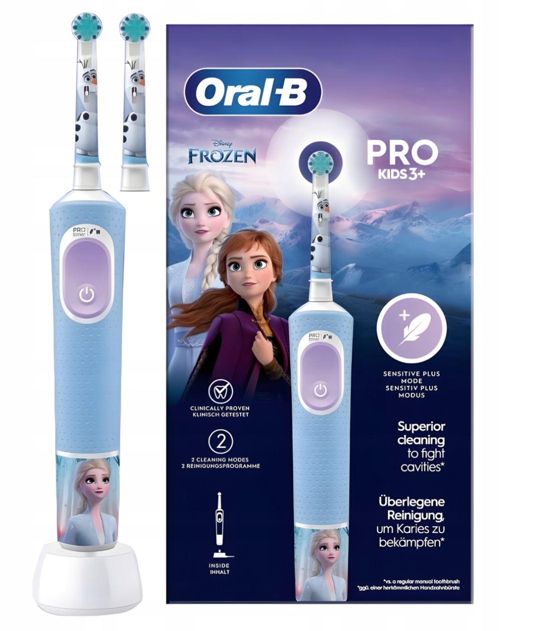 Szczoteczka Elektryczna dla Dzieci Oral-B Vitality Pro Frozen 2 Końcówki