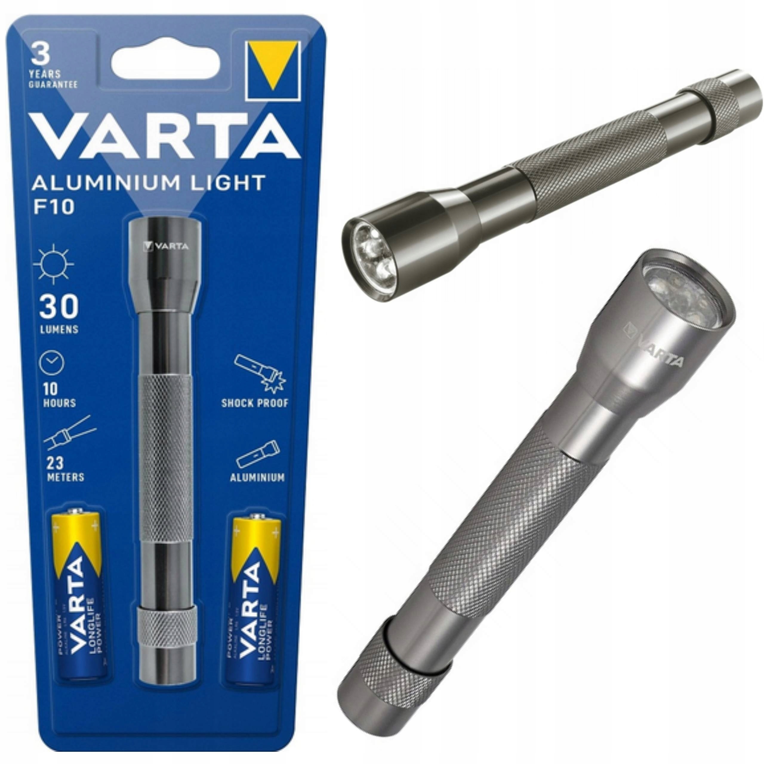 

Varta Latarka Solidna Aluminiowa Led F10 Baterie