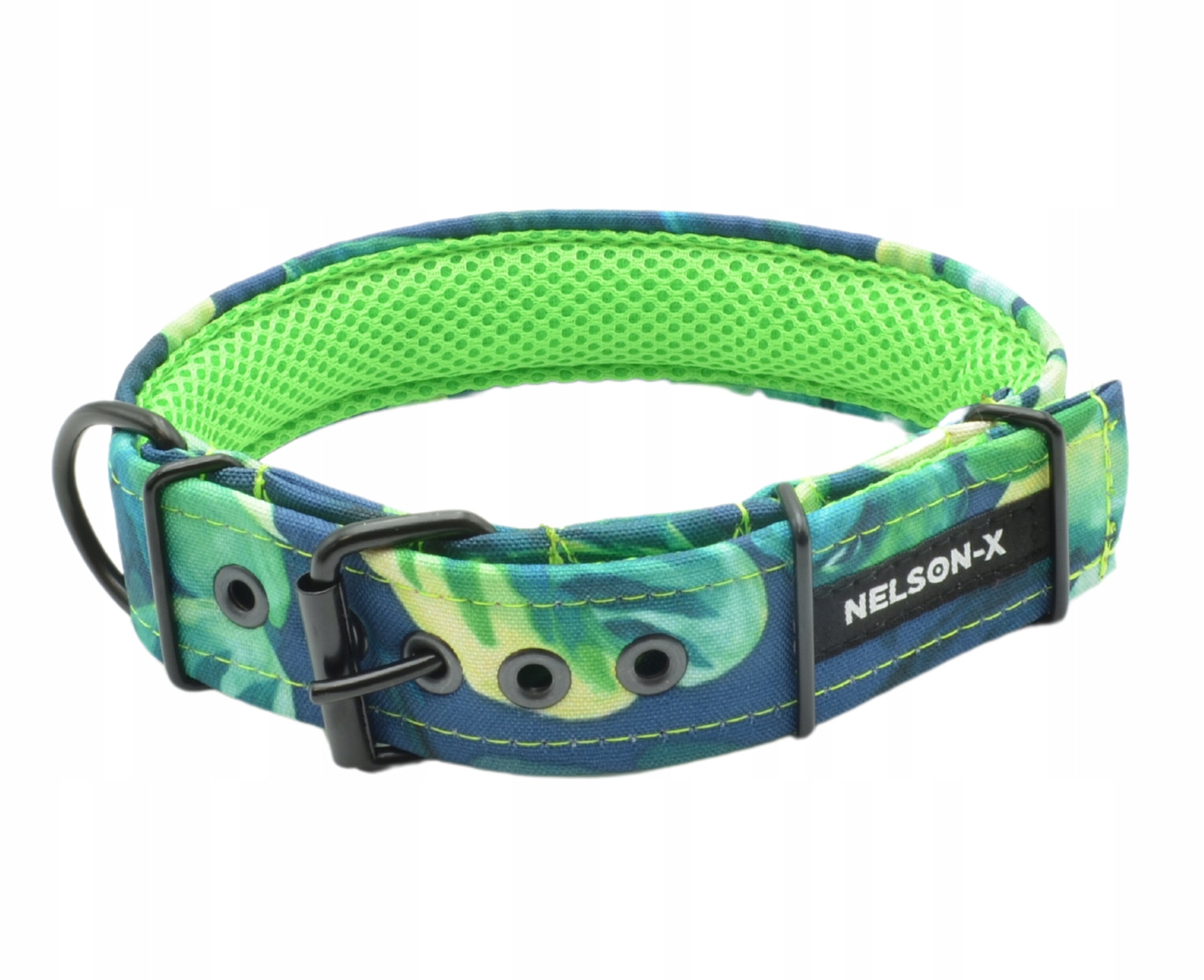 Levně Obojek Pro Psa Nelson-x Floral Black Neotevírací 36-44 cm/4-5 CM Polsko