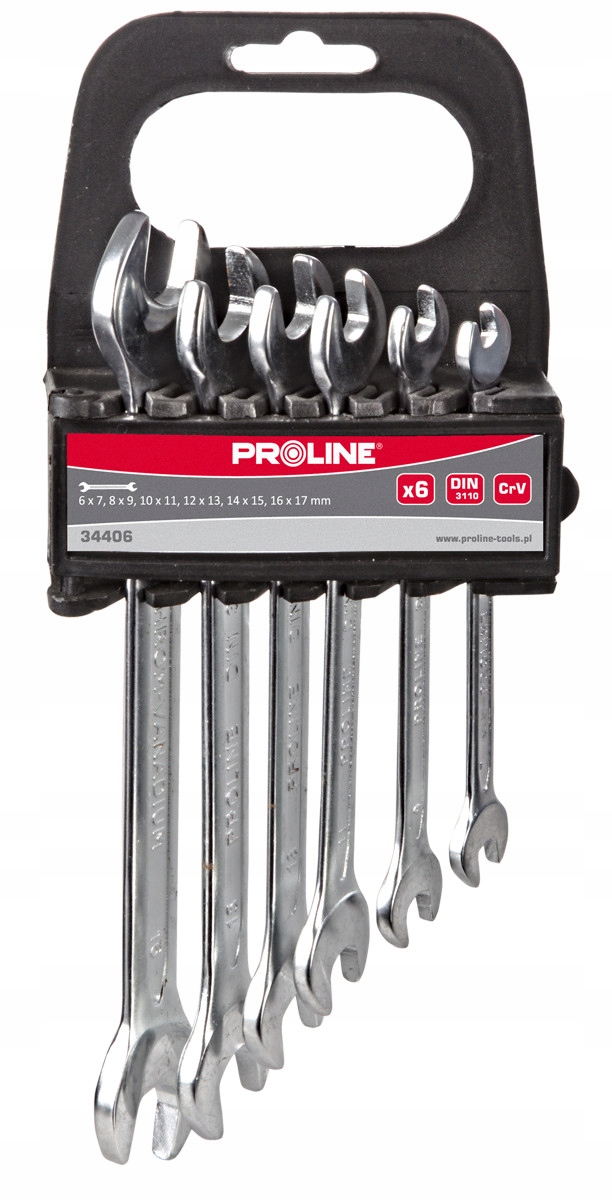 

Proline Zestaw kluczy płaskich CrV, 6el., 6-17mm