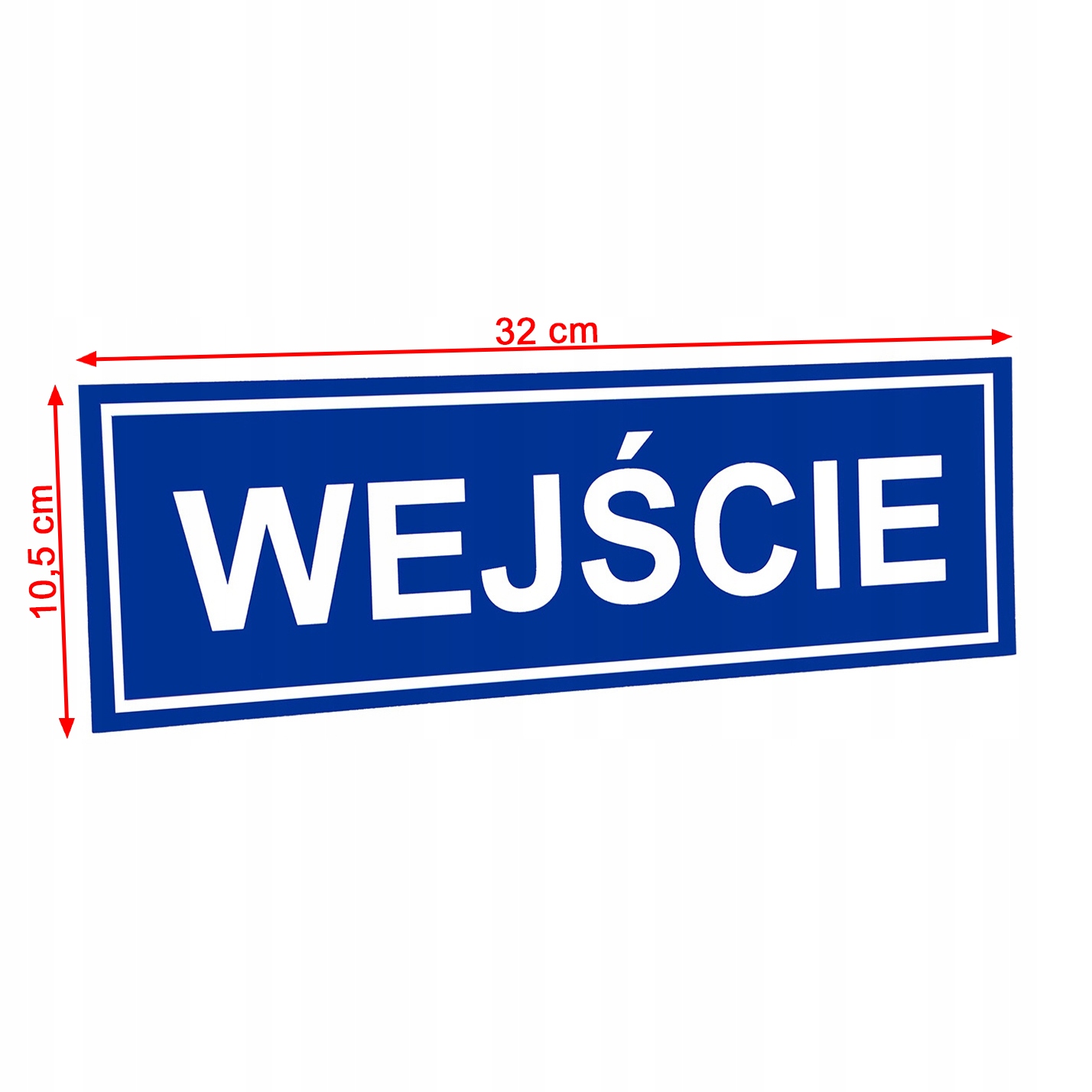 TABLICZKA NA DRZWI ŚCIANĘ TABLICA INFORMACYJNA ZNAK WEJŚCIE | PCV 32x10.5cm Marka Printima