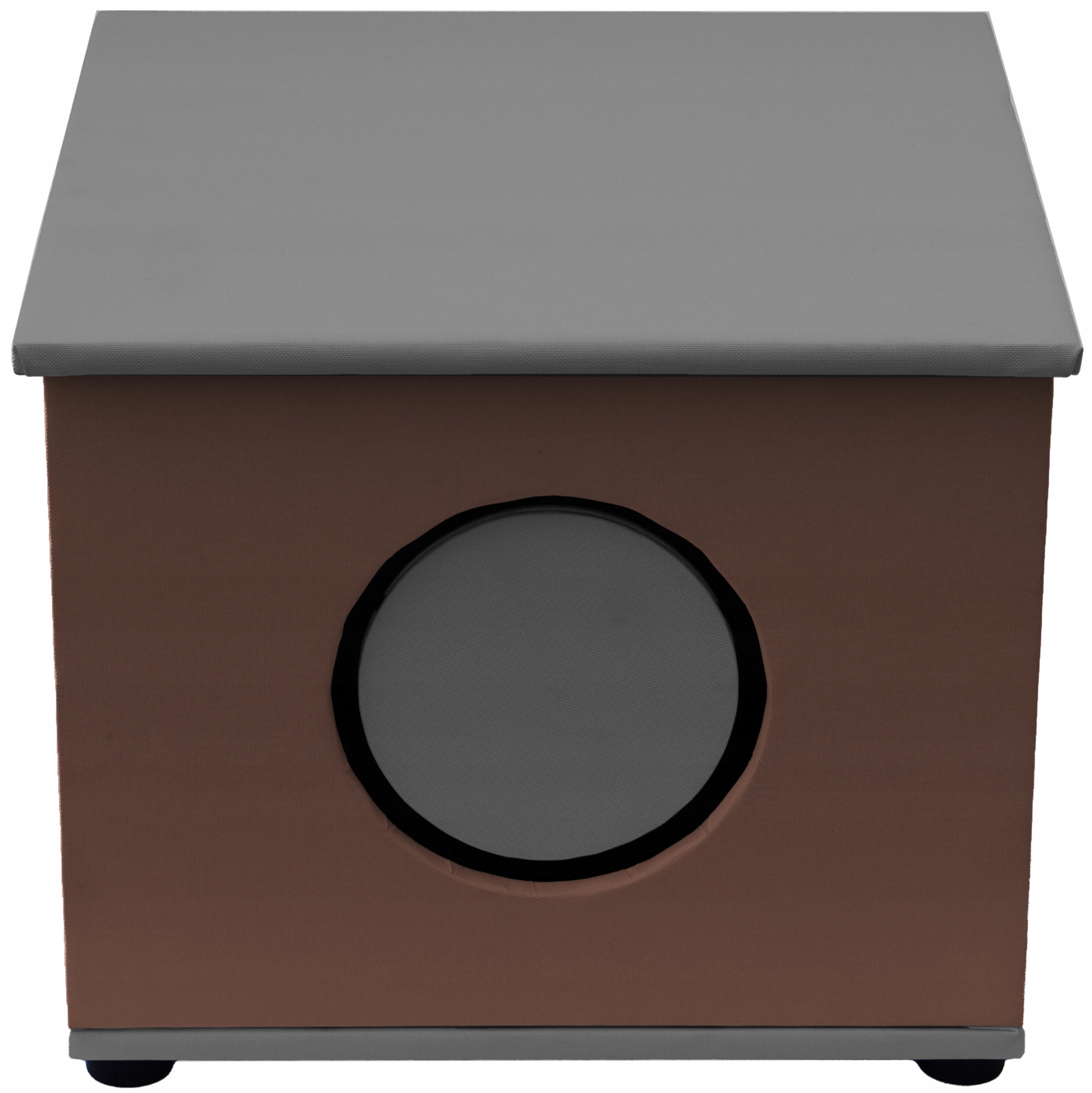 Levně Bouda pro kočky dvojitě zateplená, samočistící, bezúdržbová, Šedá-hnědá