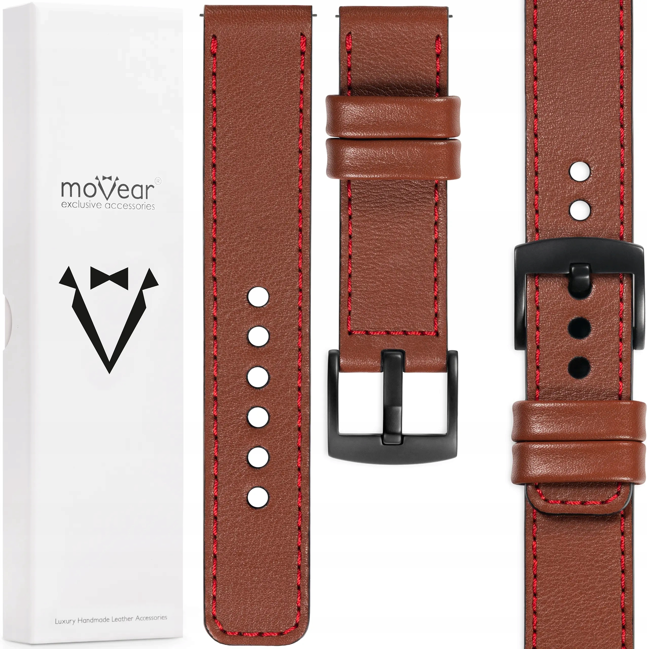 Kožený řemínek 22 mm pro Samsung Galaxy Watch 3 45/46 Gear S3 premium Polský