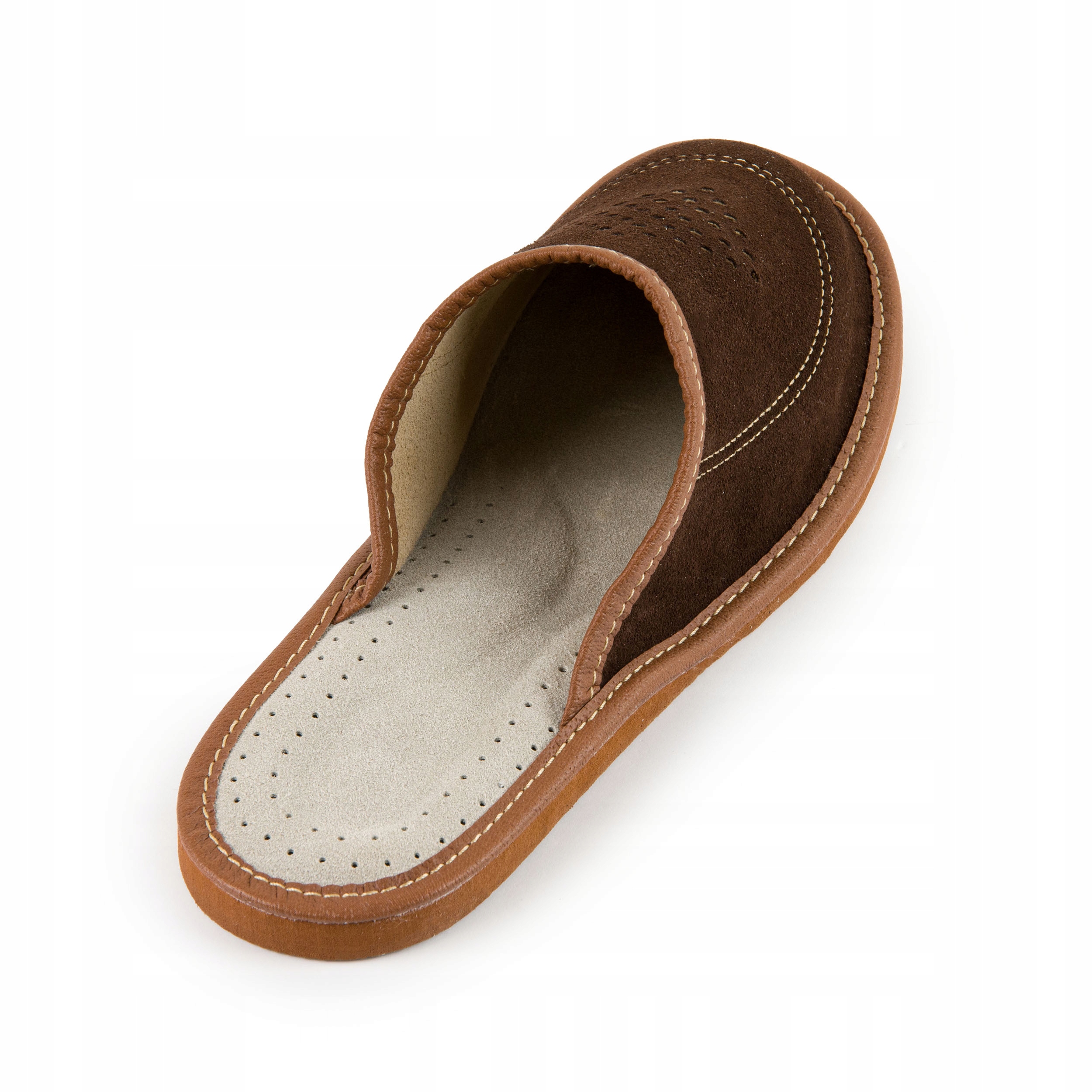 SKÓRZANE PANTOFLE MĘSKIE SKÓRA KAPCIE LACZKI CIAPY Marka Nowo