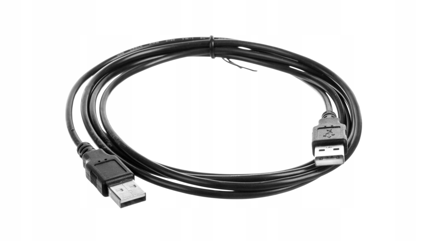 Kabel Usb-a Usb-a Digitus AK-300100-018-S czarny 1,8 m 2 sztuki