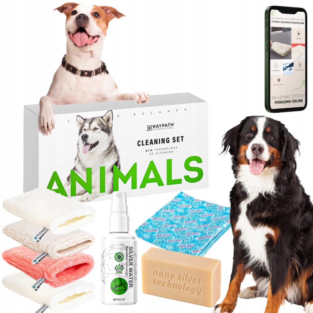 Levně Raypath Sada Pro Zvířata Animals Na Mytí Psa Kočky Koně S Nanostříbrem