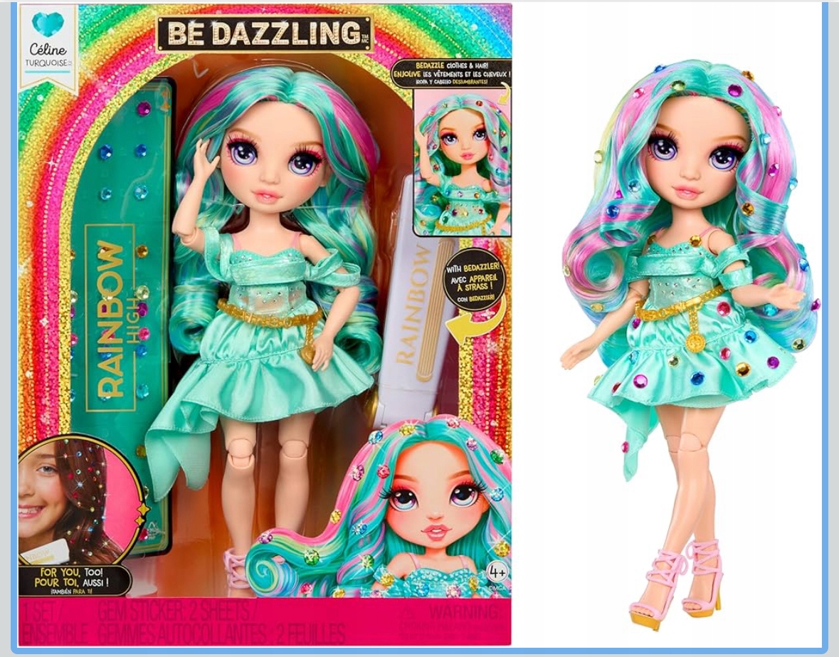 Rainbow High modna lalka Celine Turquoise Be Dazzling Fashion 597827