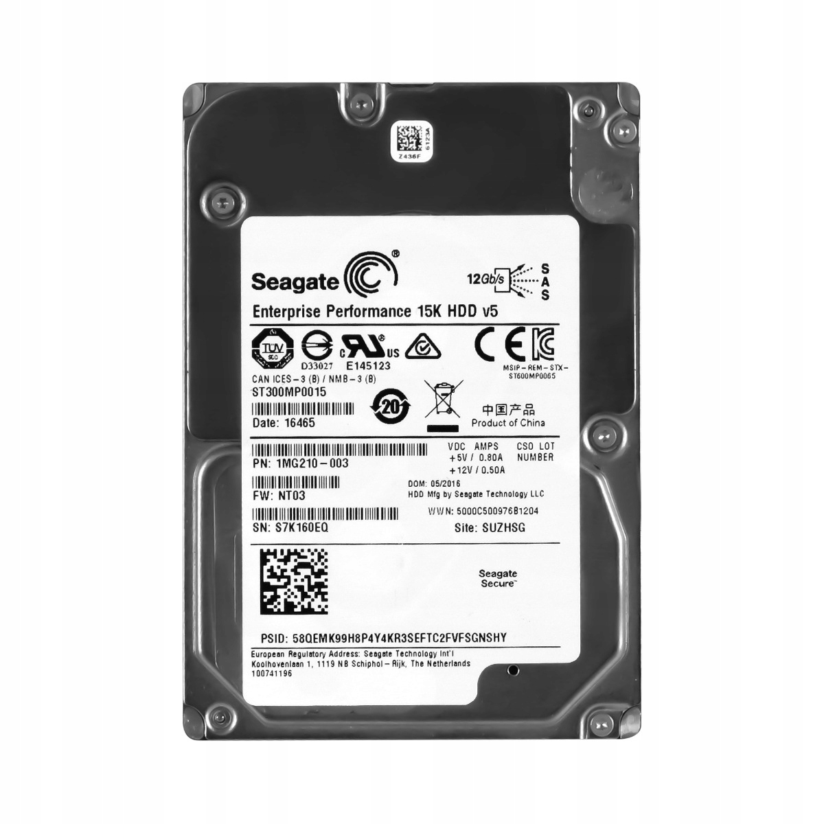 Seagate 300GB 15K 128MB SAS-3 2.5" ST300MP0015