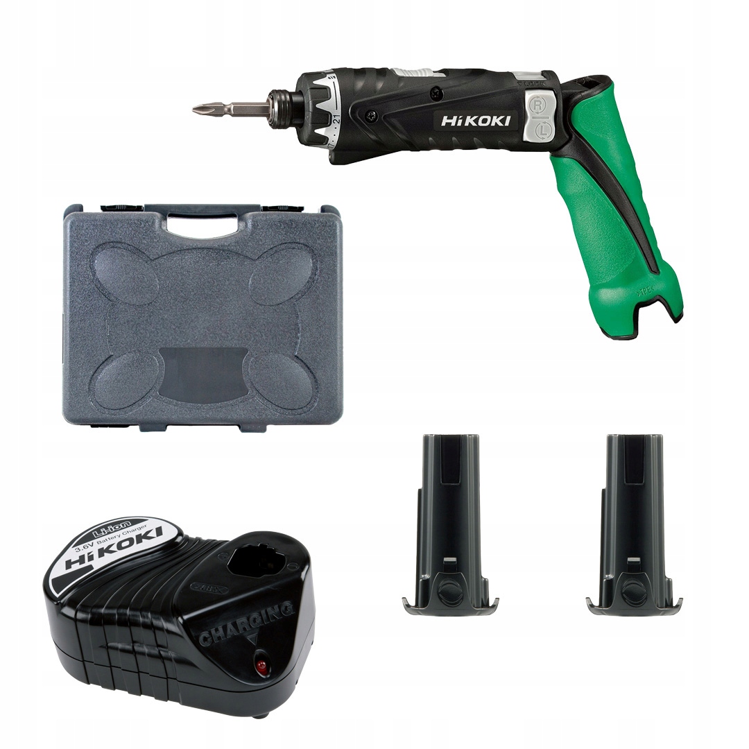 Wkrętak akumulatorowy HiKOKI DB3DL2 Wcz 3,6V 2x1,5Ah 3Nm 2 biegi walizka